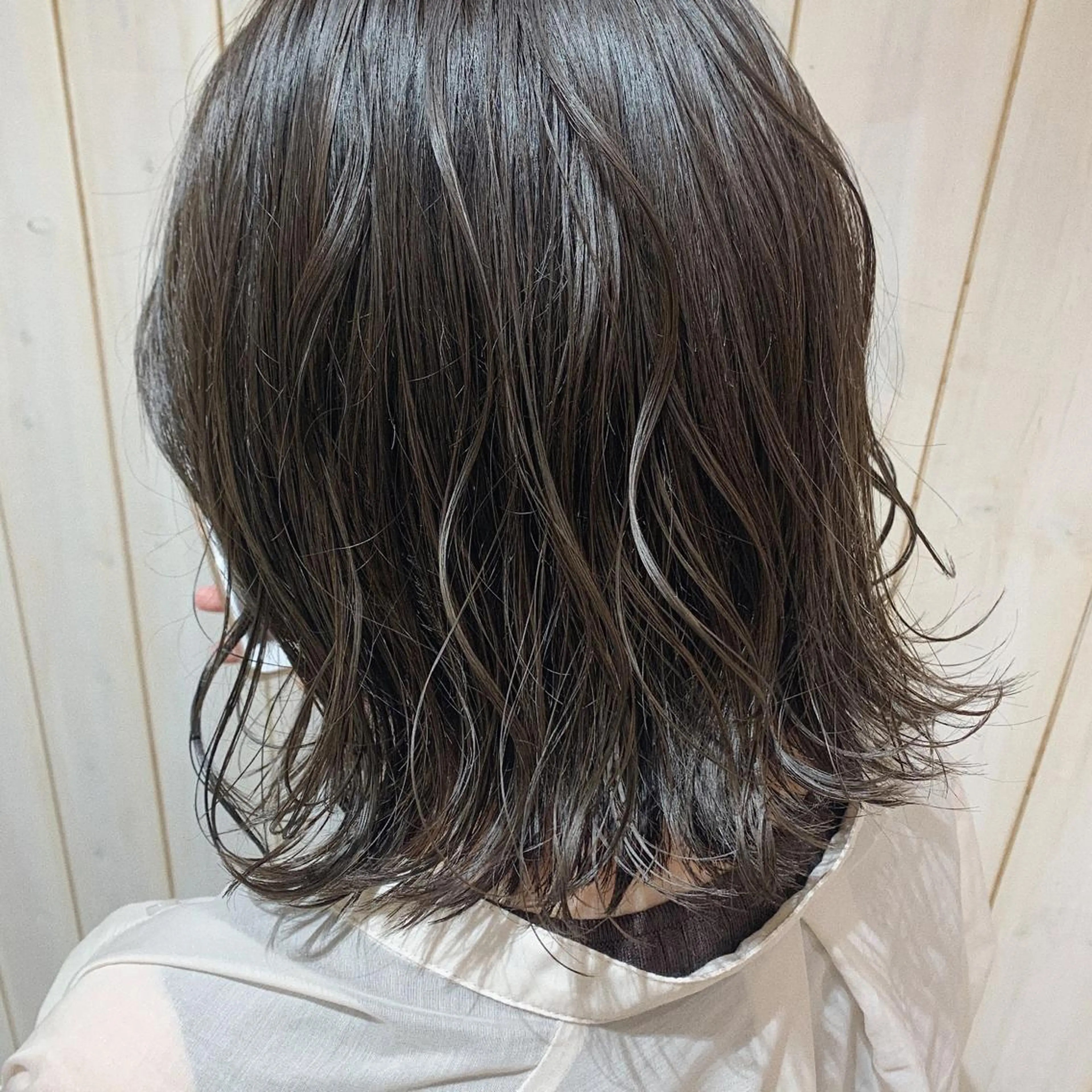 ミディアム カラー ヘアアレンジ ヘアカラー トリートメント 中井 茅佳のヘアスタイル
