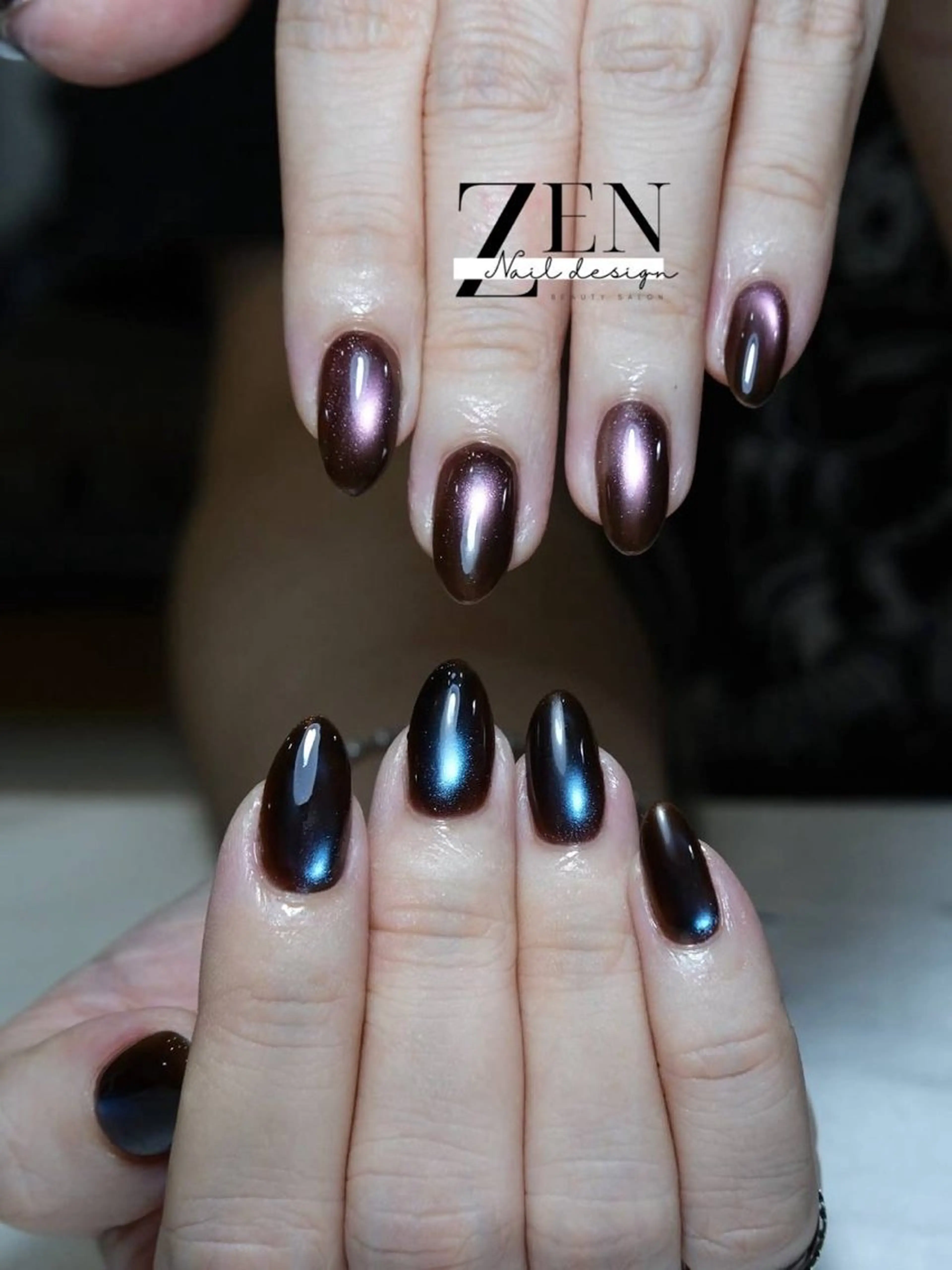 ネイル チークネイル フレンチネイル ジェルネイル 韓国ネイル マグネットネイル ハンドネイル Zen Nail Design 池袋のネイルデザイン