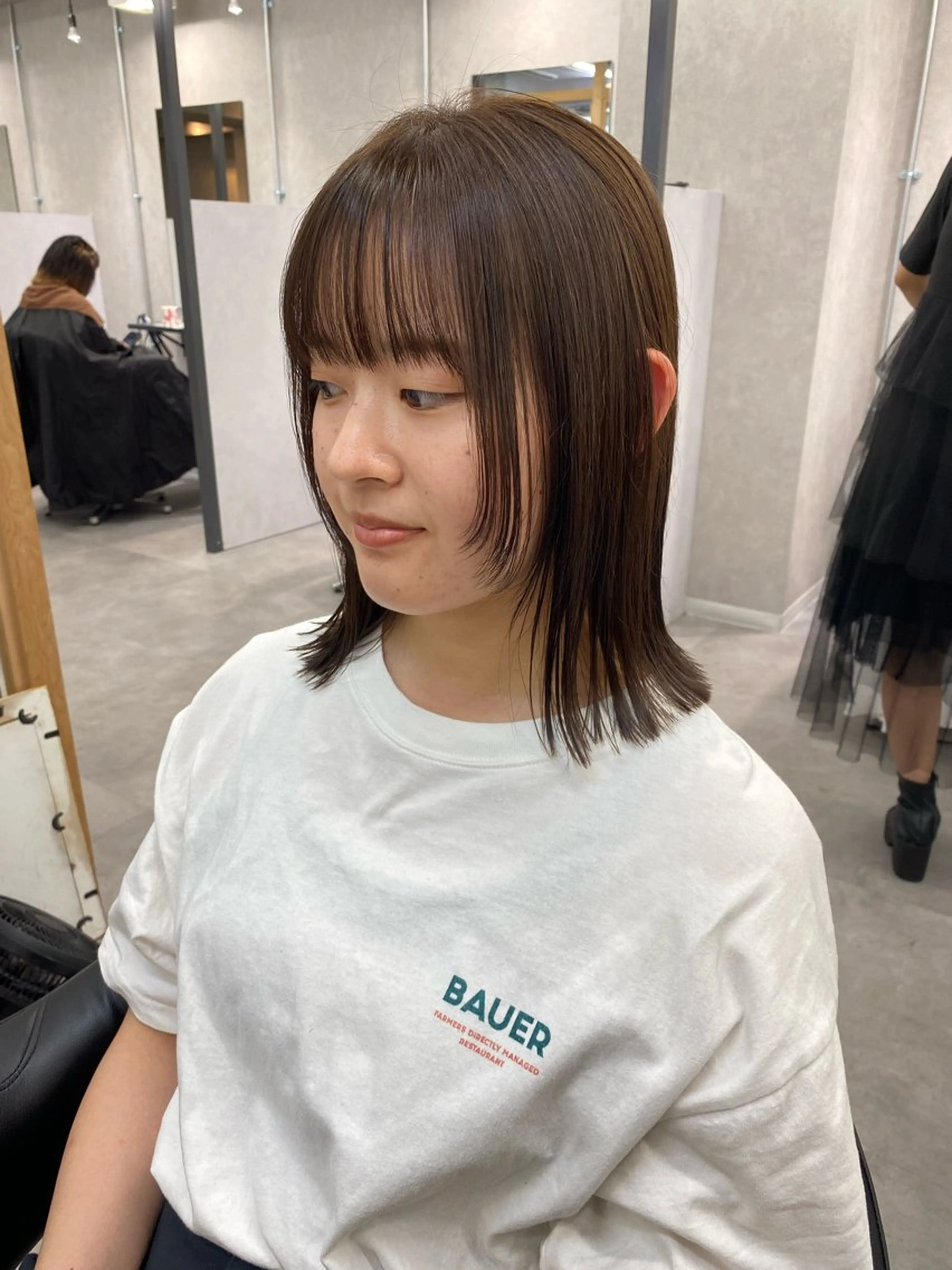 ミディアム 顔まわりレイヤー レイヤーカット 🌸Bob🌸 市井友佳子のヘアスタイル