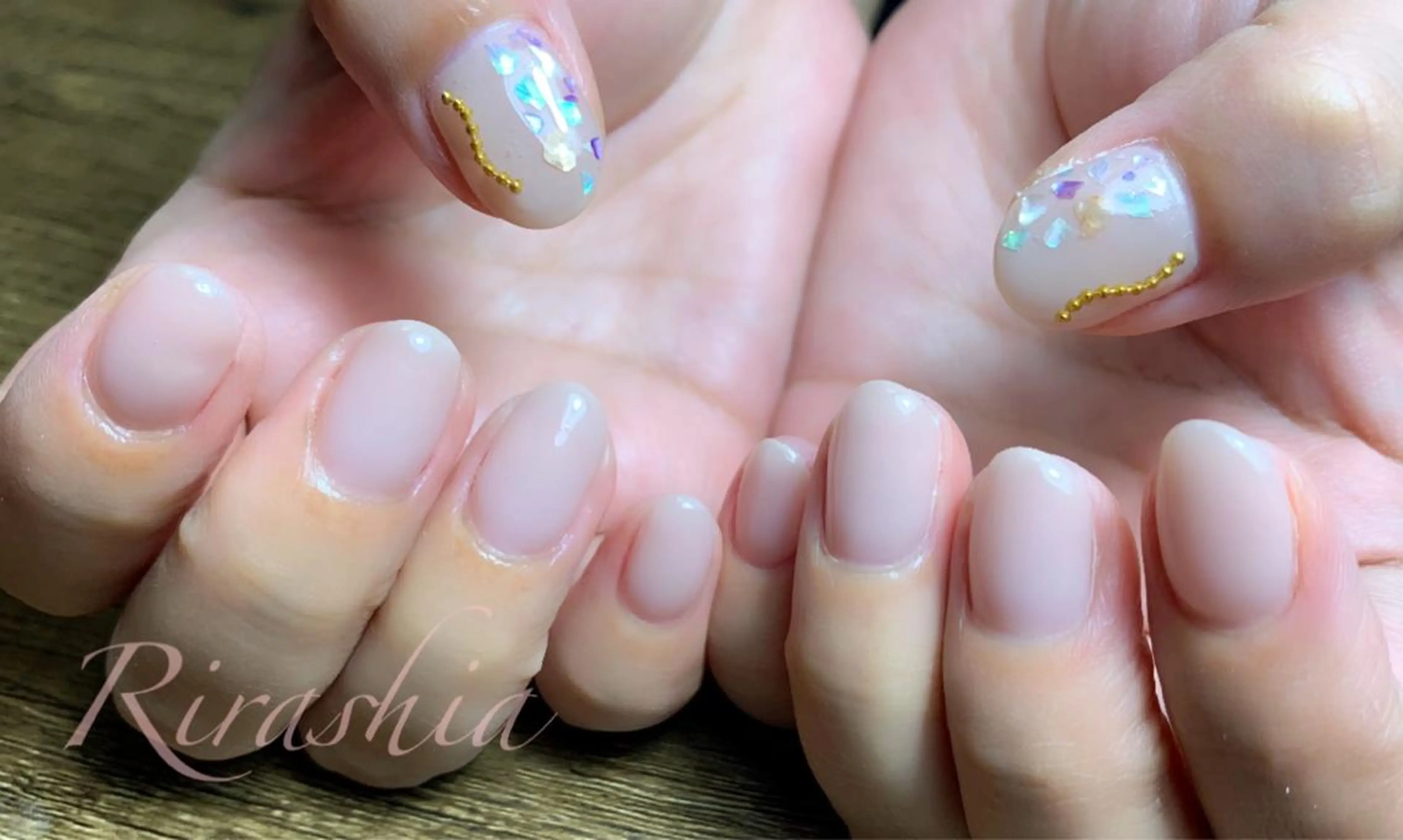 ネイル ハンドネイル ハンドケア うる艶♡透明感ネイル Rirashiaのネイルデザイン