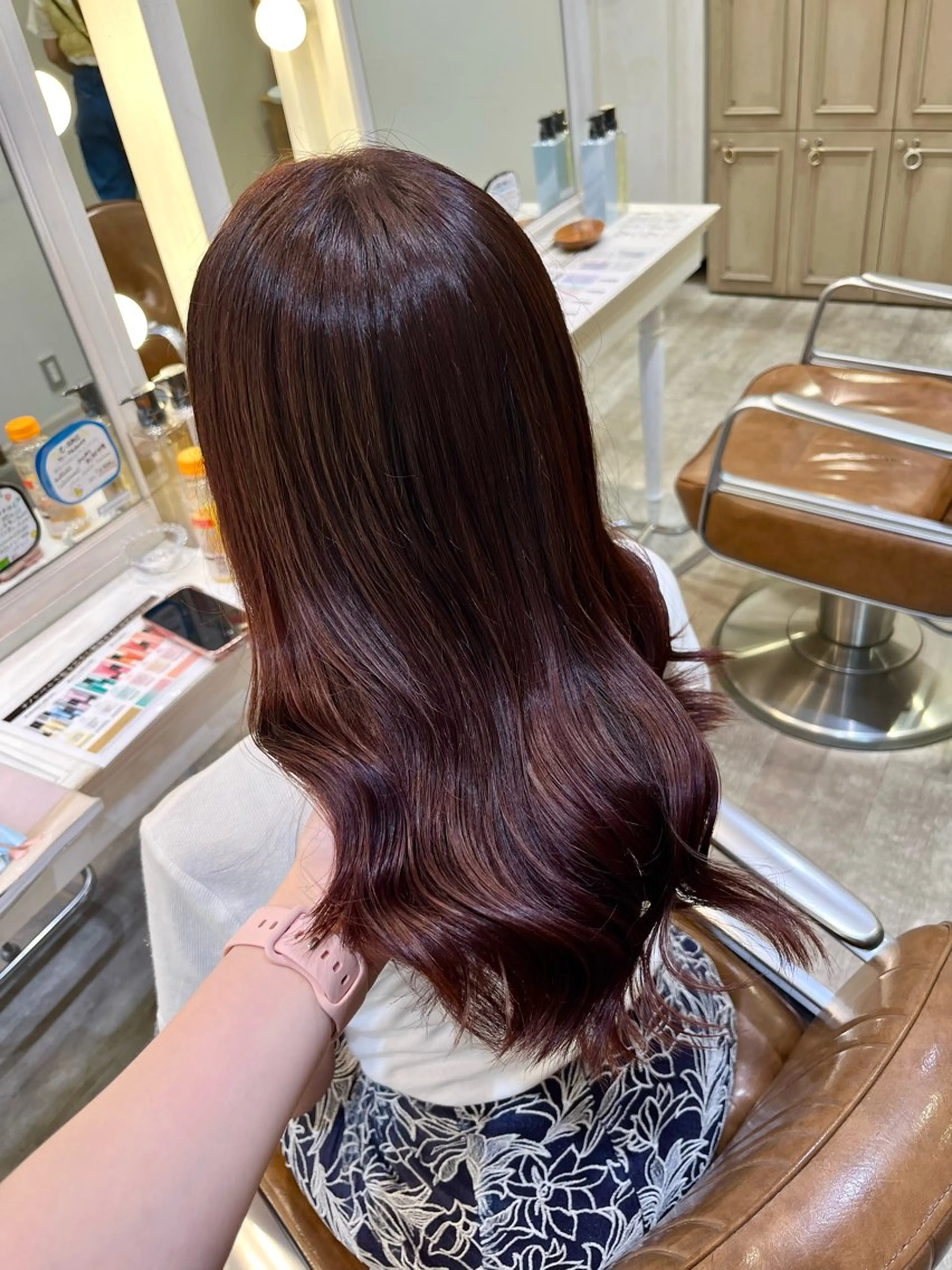 カラー ピンクカラー エクステ🎀 暖色カラー🎀amiのヘアスタイル