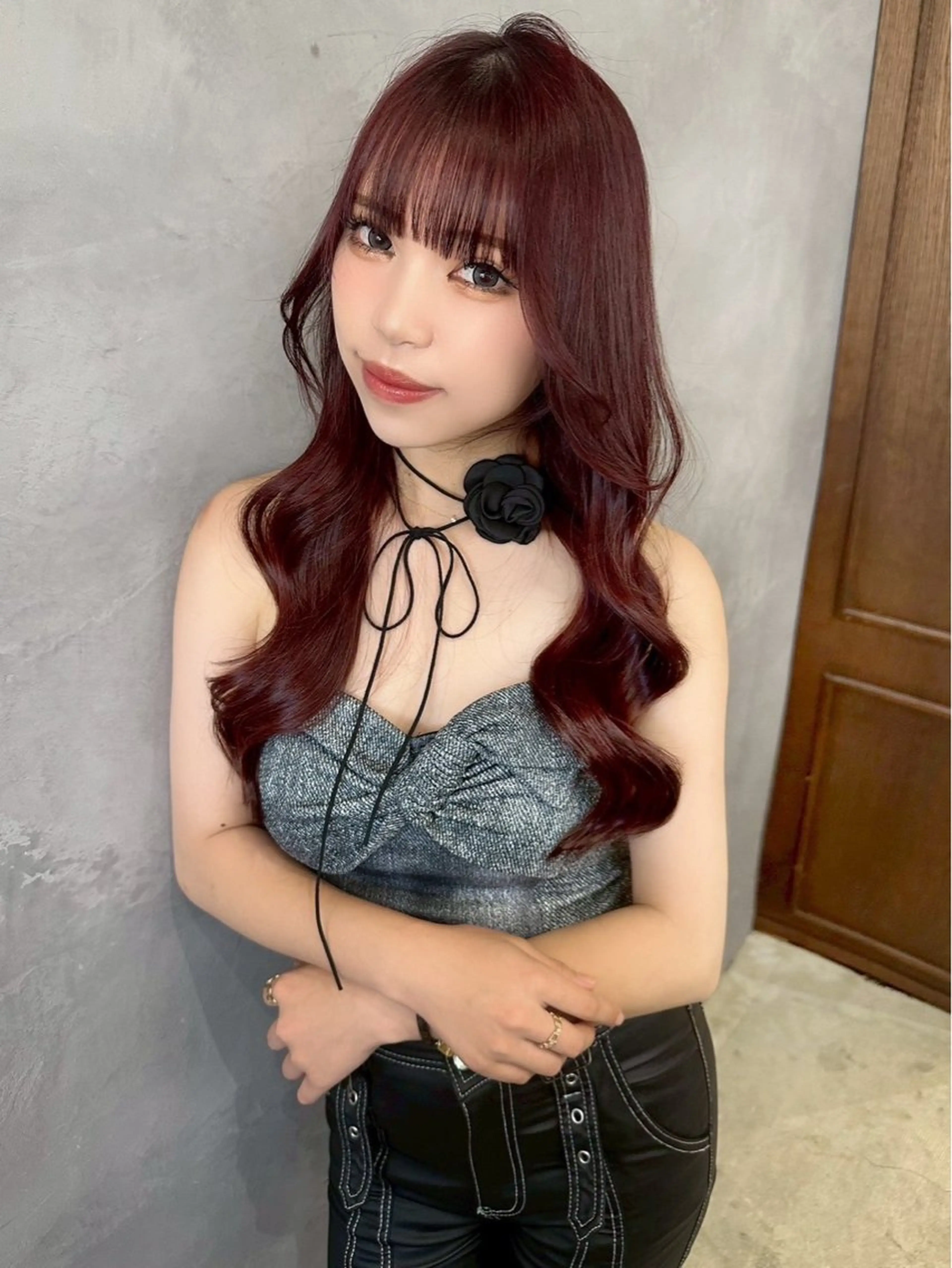 ロング ヘアカラー トリートメント 韓国ヘア/透明感 カラー/金子 愛優のヘアスタイル