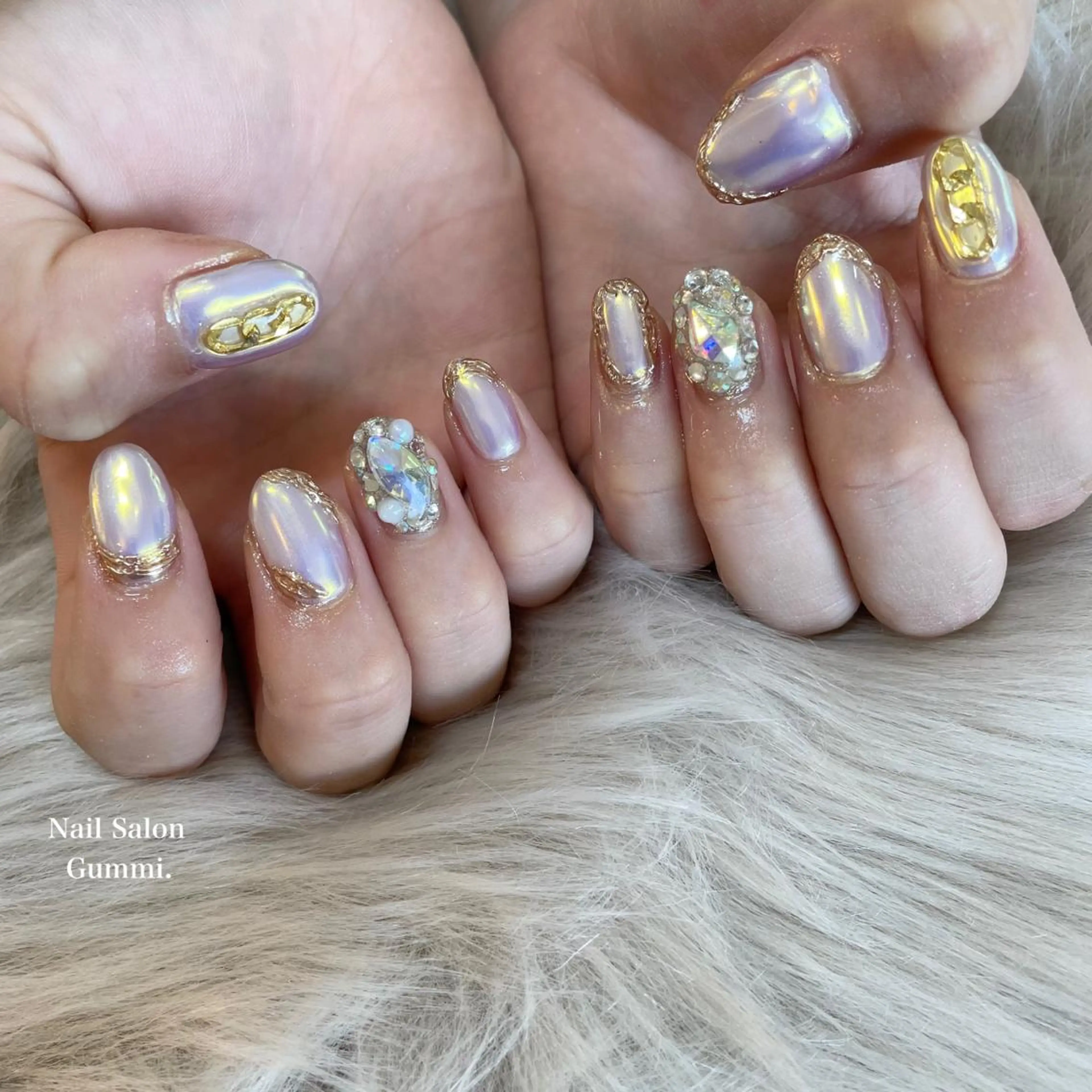 ネイル オーロラネイル 成人式 Nail Salon Gummi.のネイルデザイン