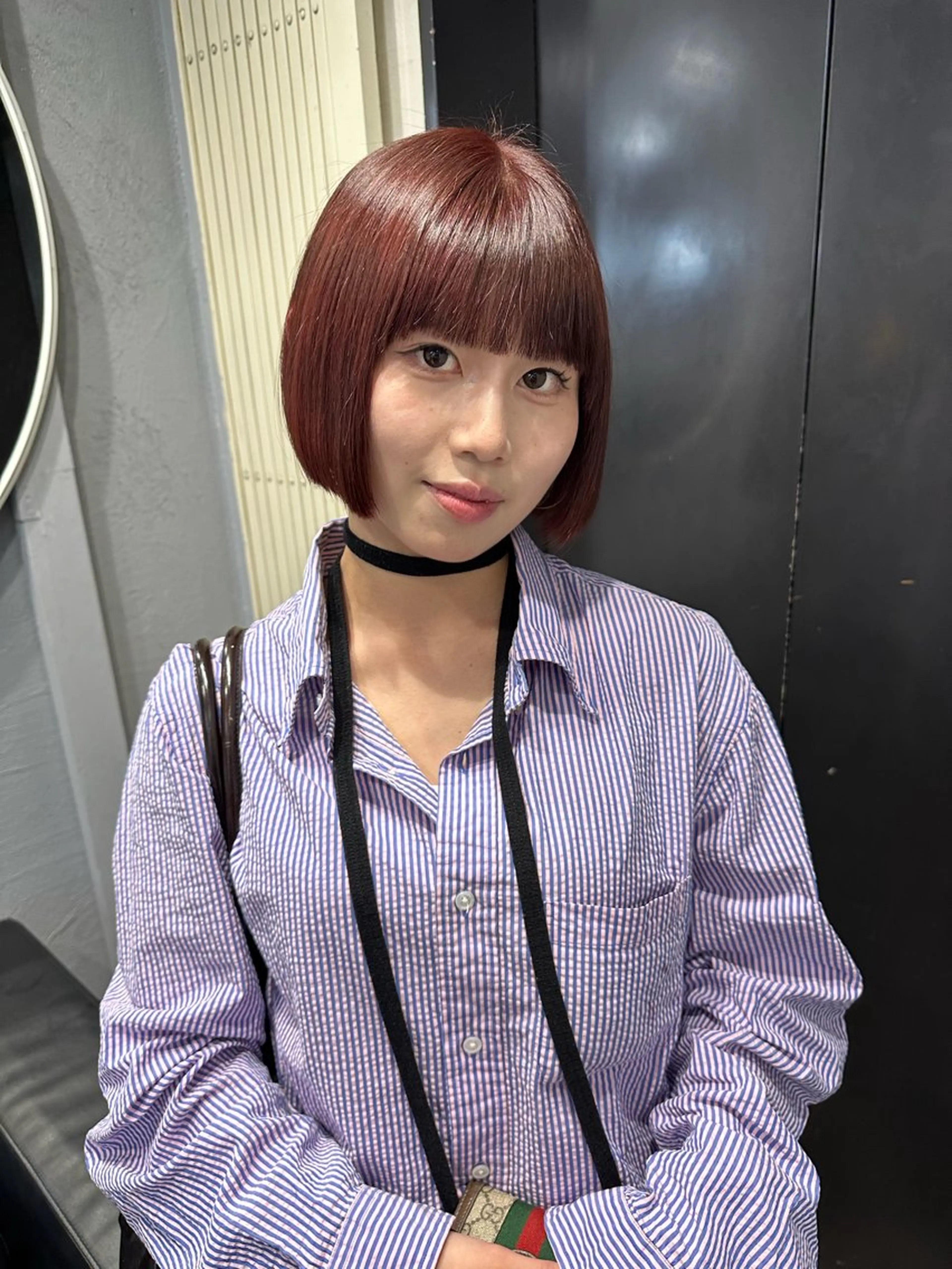 ミディアム カラー ベージュカラー レッドカラー AYAKASA 暖色カラー/レイヤーのヘアスタイル