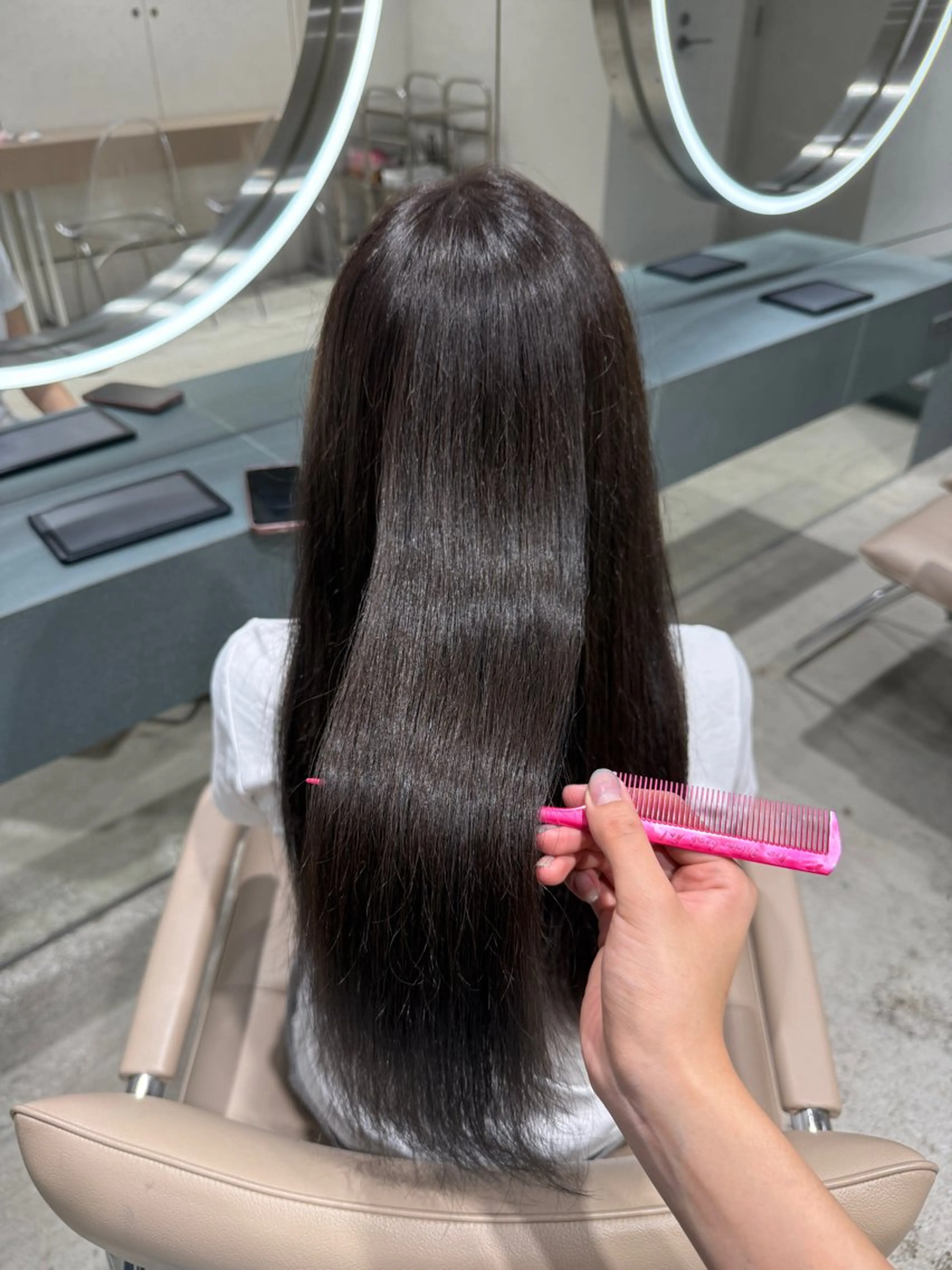 ロング カラー せな立川レディース メンズカットモデルのヘアスタイル