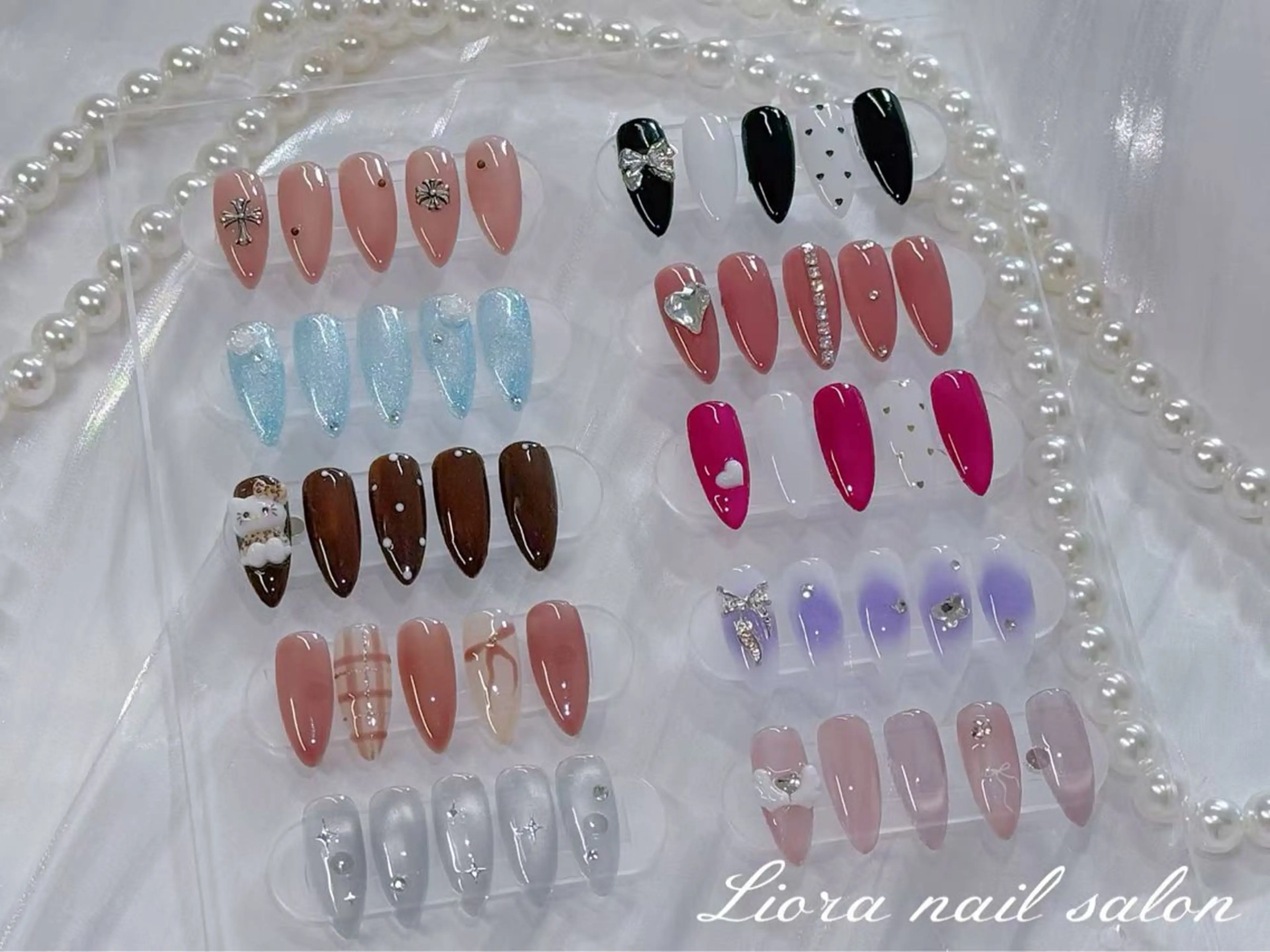 ネイル チークネイル フットネイル フレンチネイル ジェルネイル ガーリー ハンドネイル Liora nail スカルプ専門店のネイルデザイン