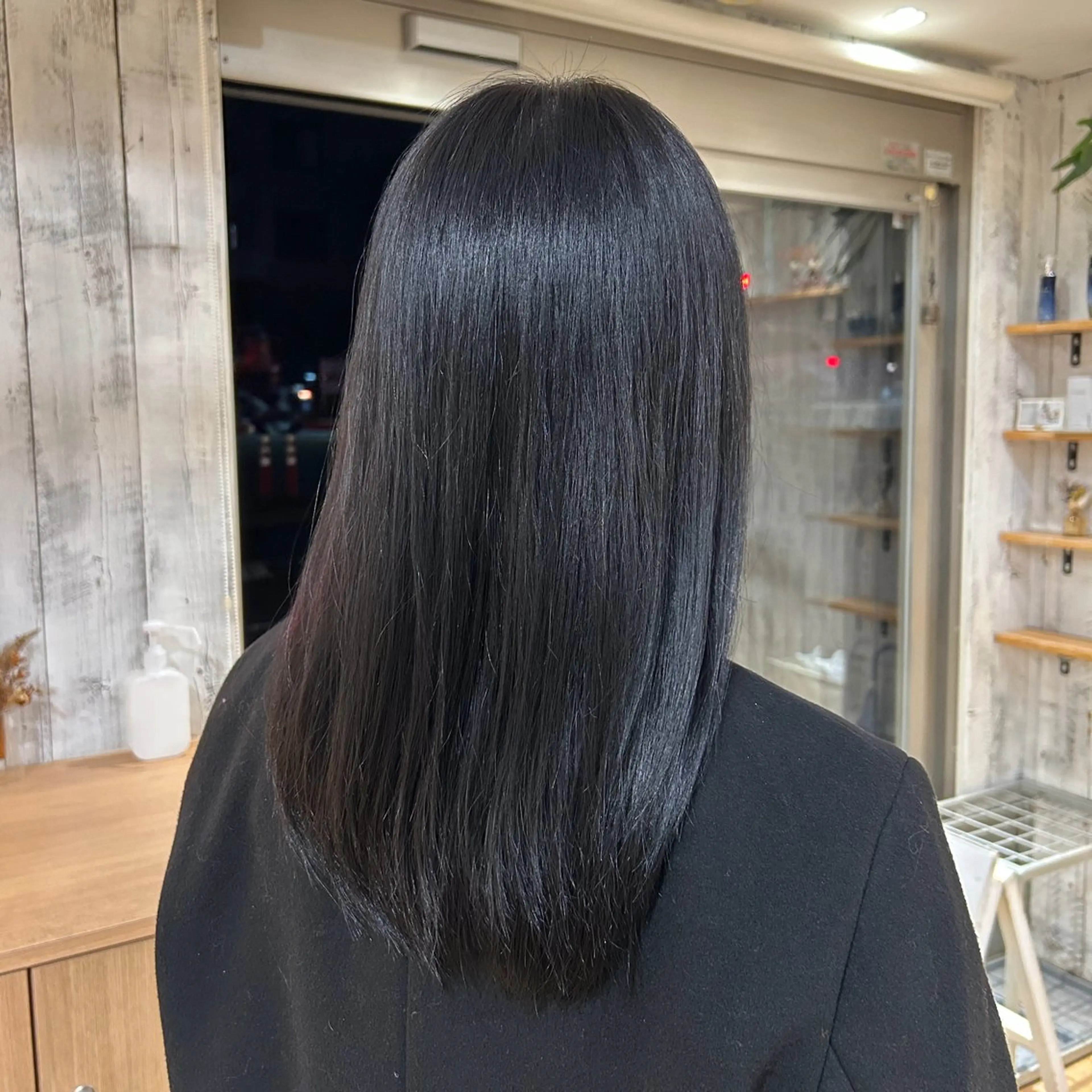 カラー 黒髪 ブルーカラー ブルーブラック ヘアカラー CLAPS 富岡店所属・カラーモデル募集中 /KOTONEのヘアスタイル