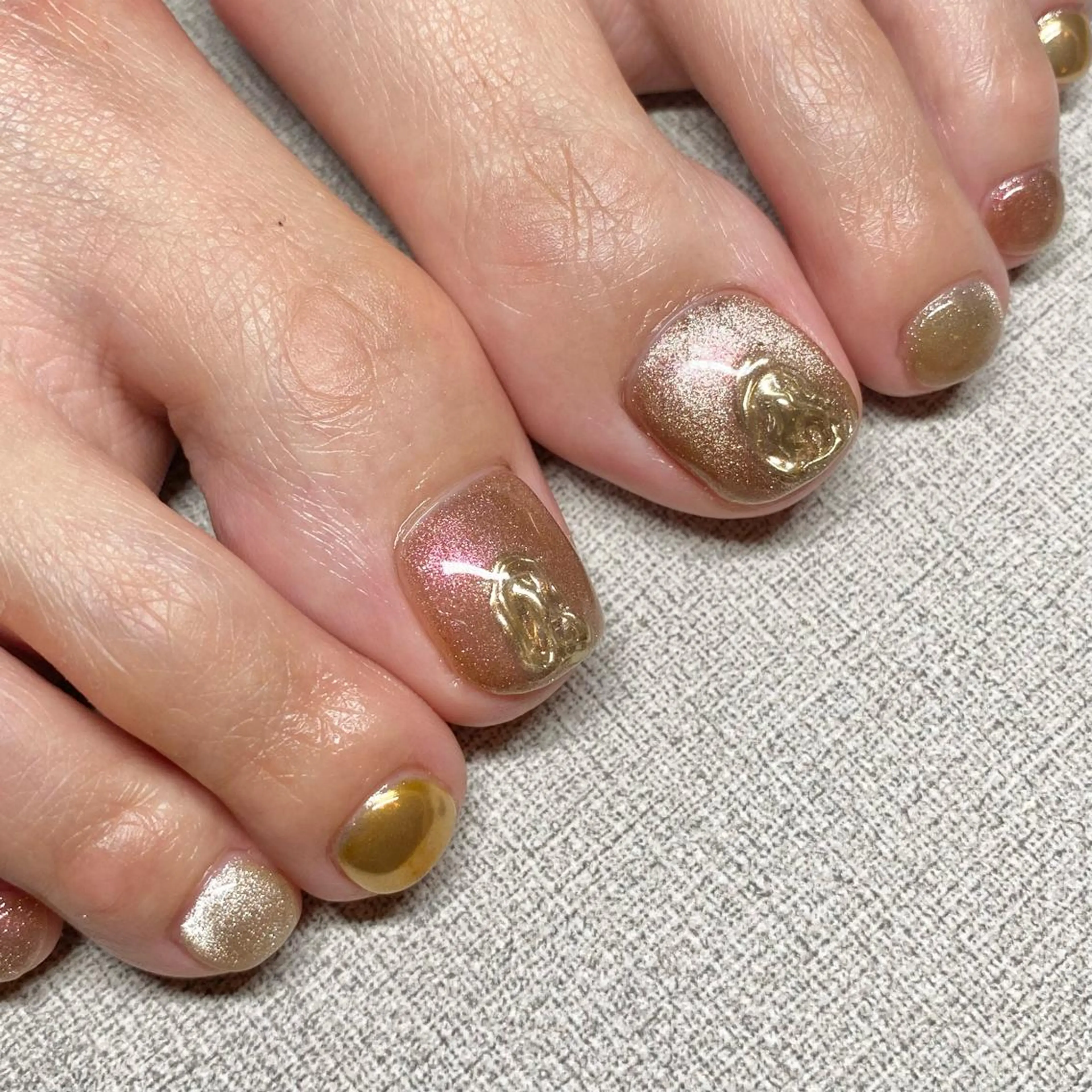 ネイル アートネイル ニュアンスネイル 冬ネイル フットネイル 山田 貴子のネイルデザイン