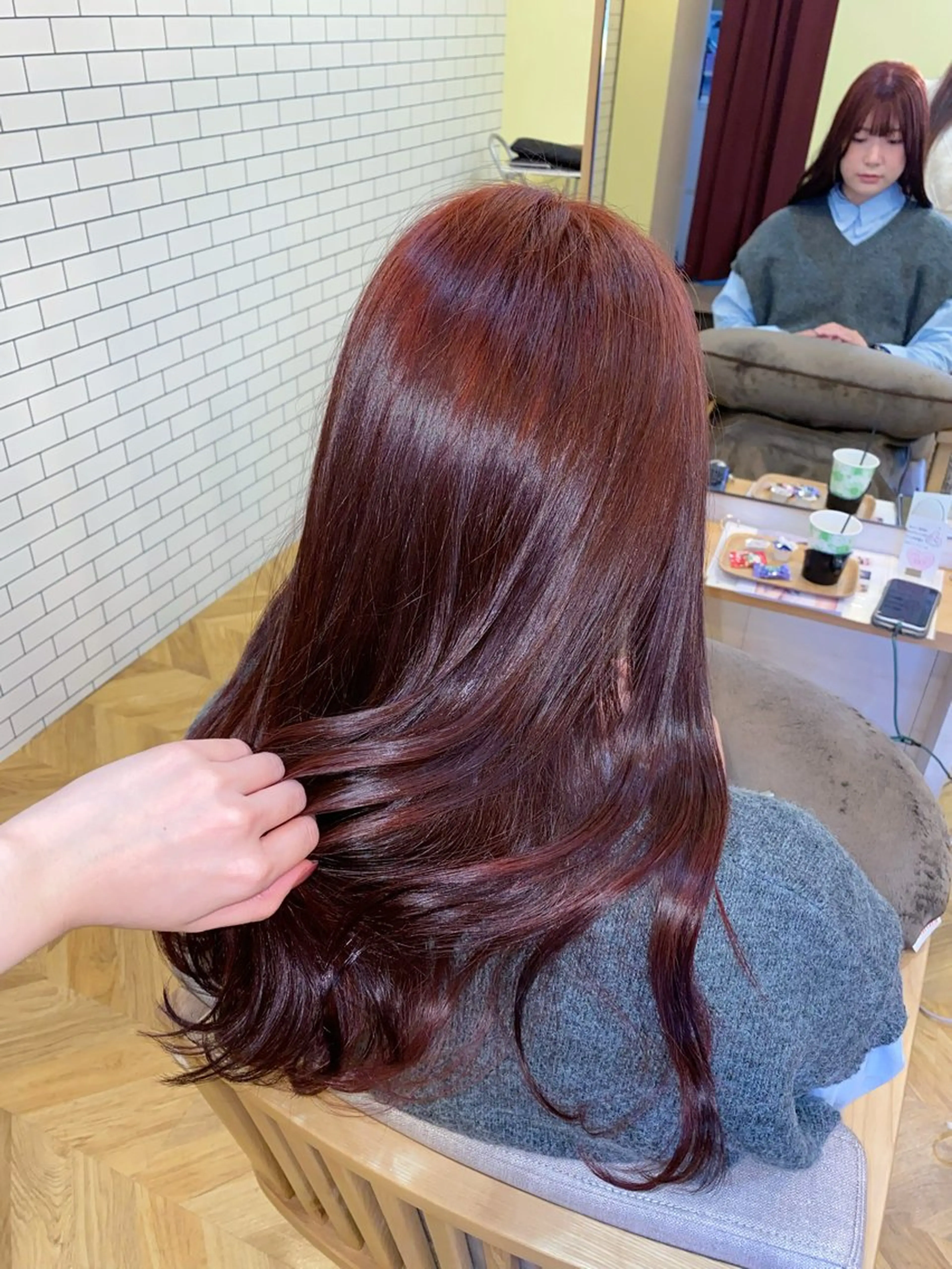 平日限定!炭酸シャンプー+ブリーチなしダブルカラー+トリートメント¥9900 ロング料金¥1100〜の写真