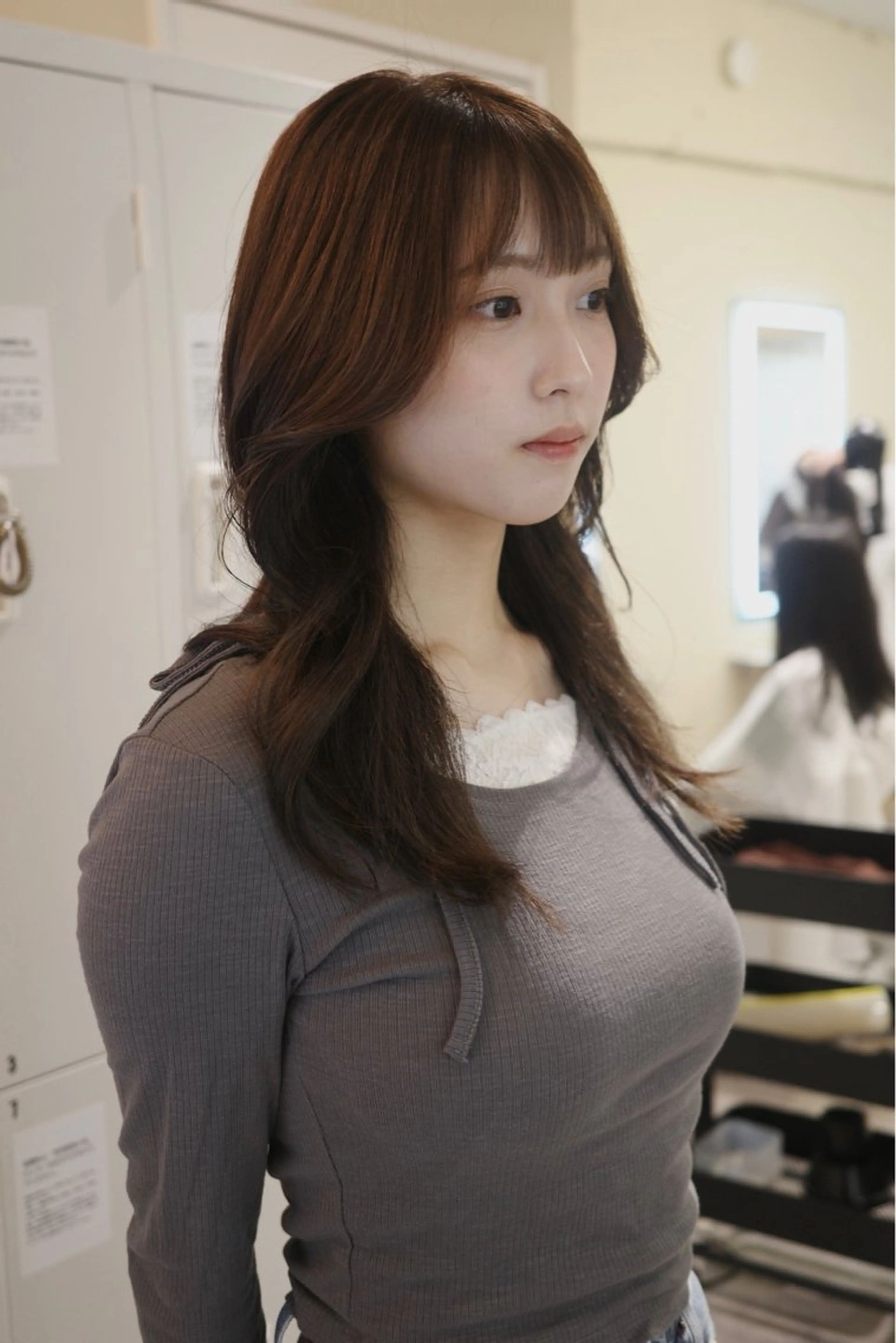 ロング カラー アディクシーカラー バレイヤージュ ブリーチ デザインカラー ダブルカラー opus 店長大和 レイヤー/赤み消しのヘアスタイル