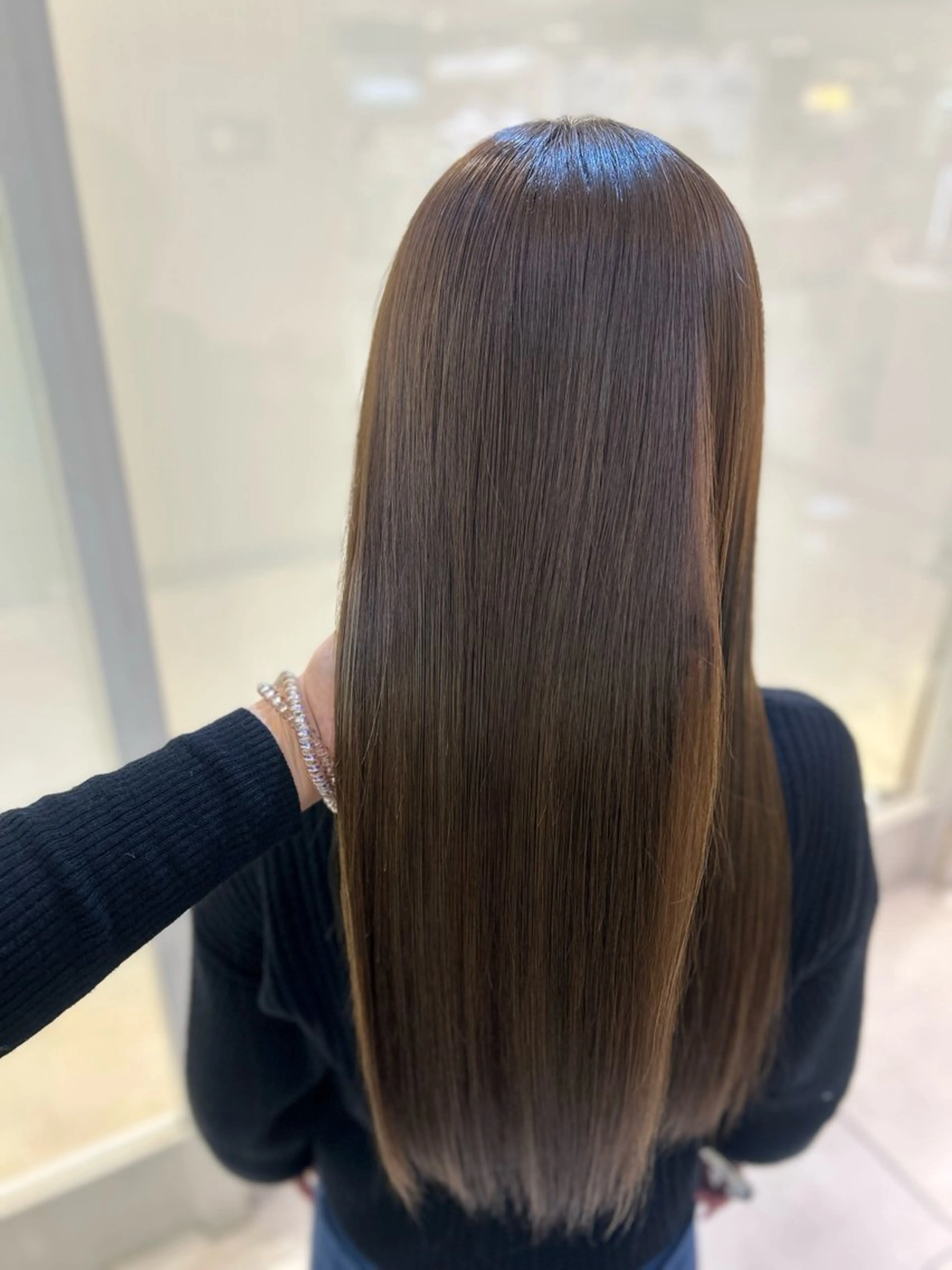 ロング パーマ カット 縮毛矯正 トリートメント 艶質改善/縮毛矯正 ササキナツミのヘアスタイル