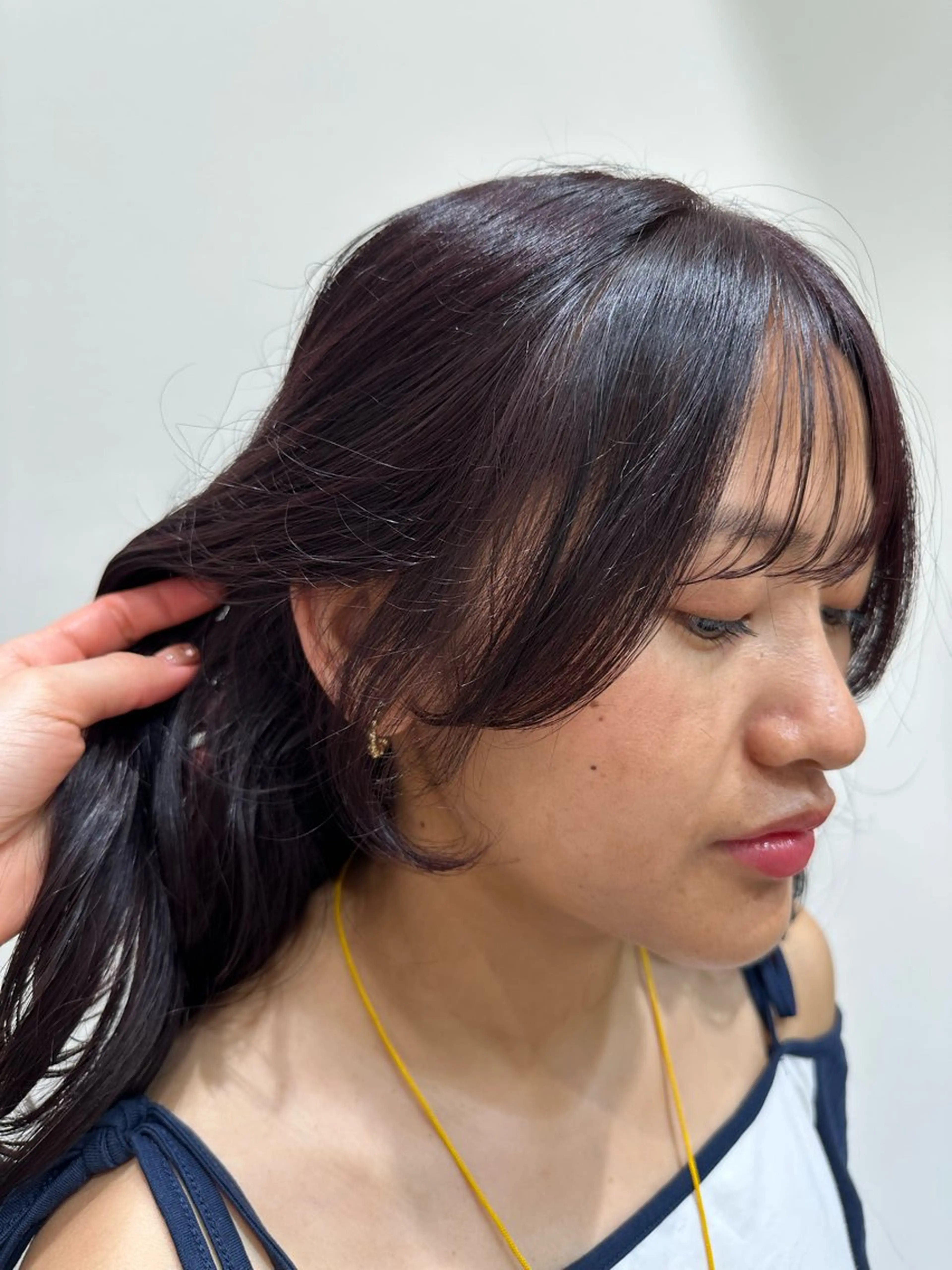 ミディアム 小顔カット 艶髪/ブリーチなし Wカラー🌺yuiのヘアスタイル