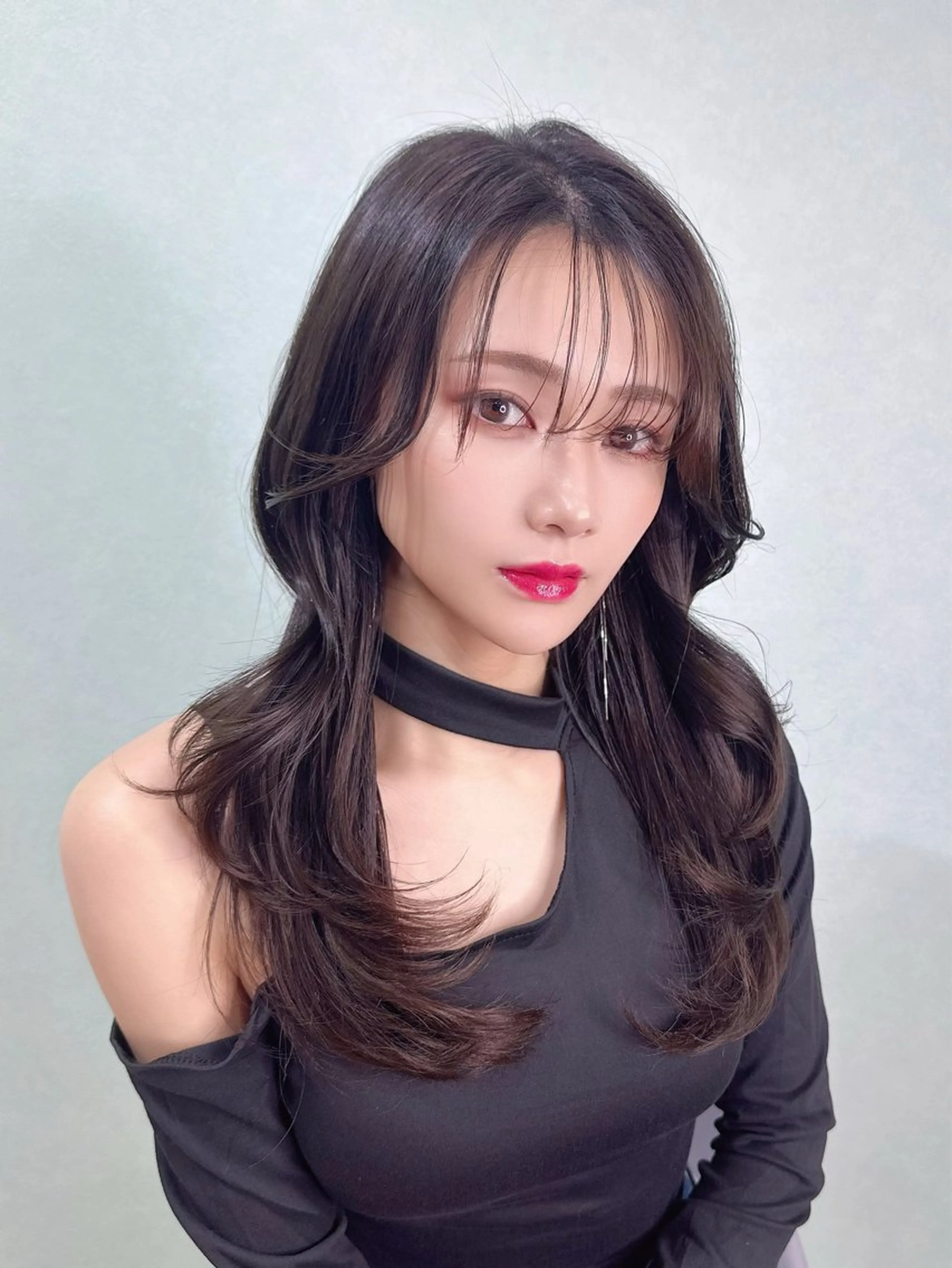 ロング くびれヘア レイヤーカット 岡崎/レイヤーカット ／縮毛矯正/美髪のヘアスタイル