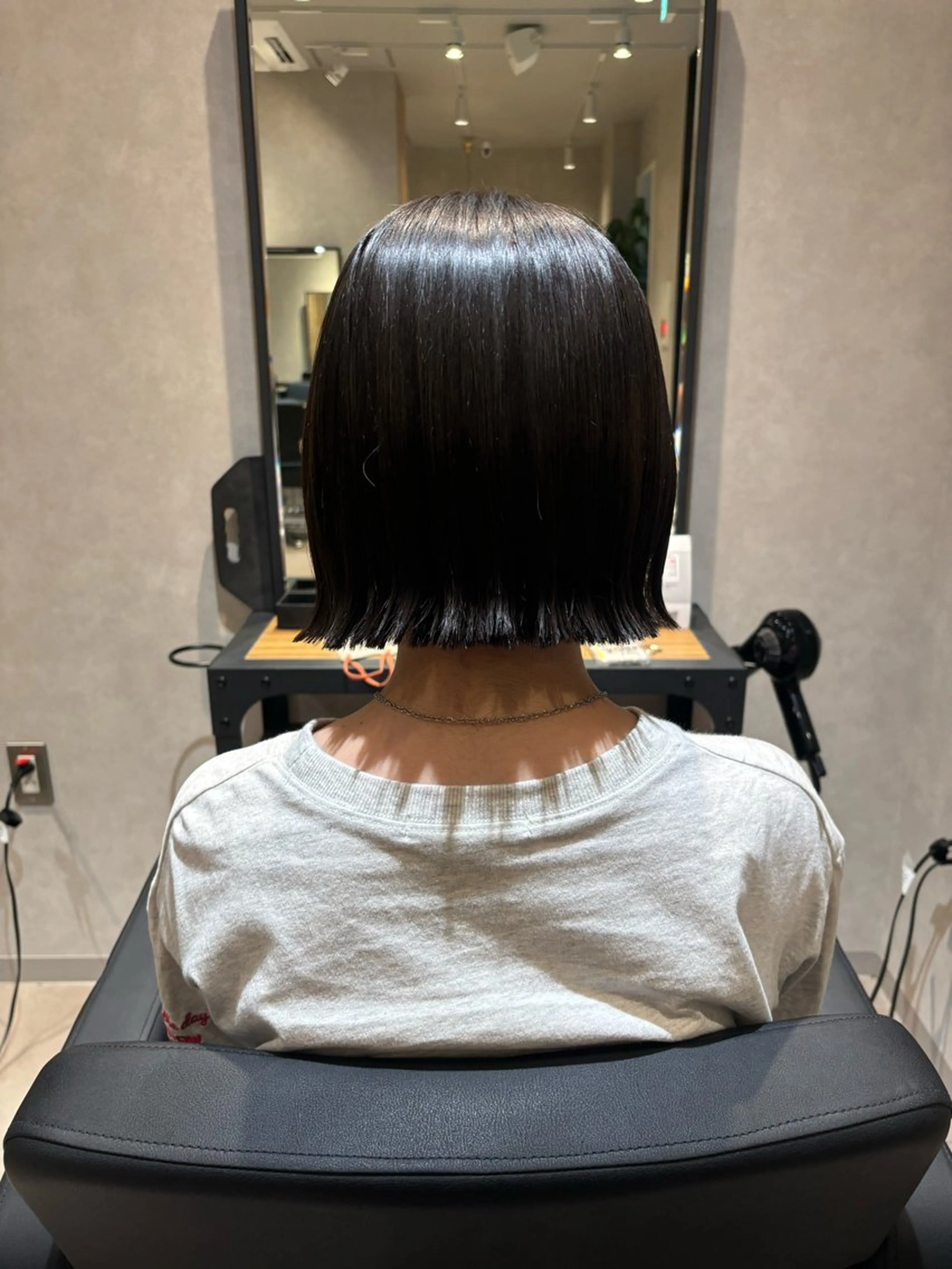 ショート 切りっぱなしボブ ボブ 外ハネヘア カット 縮毛矯正 hair salon 【ao.】所属・髪質改善/縮毛矯正 /TATSUYAのヘアスタイル