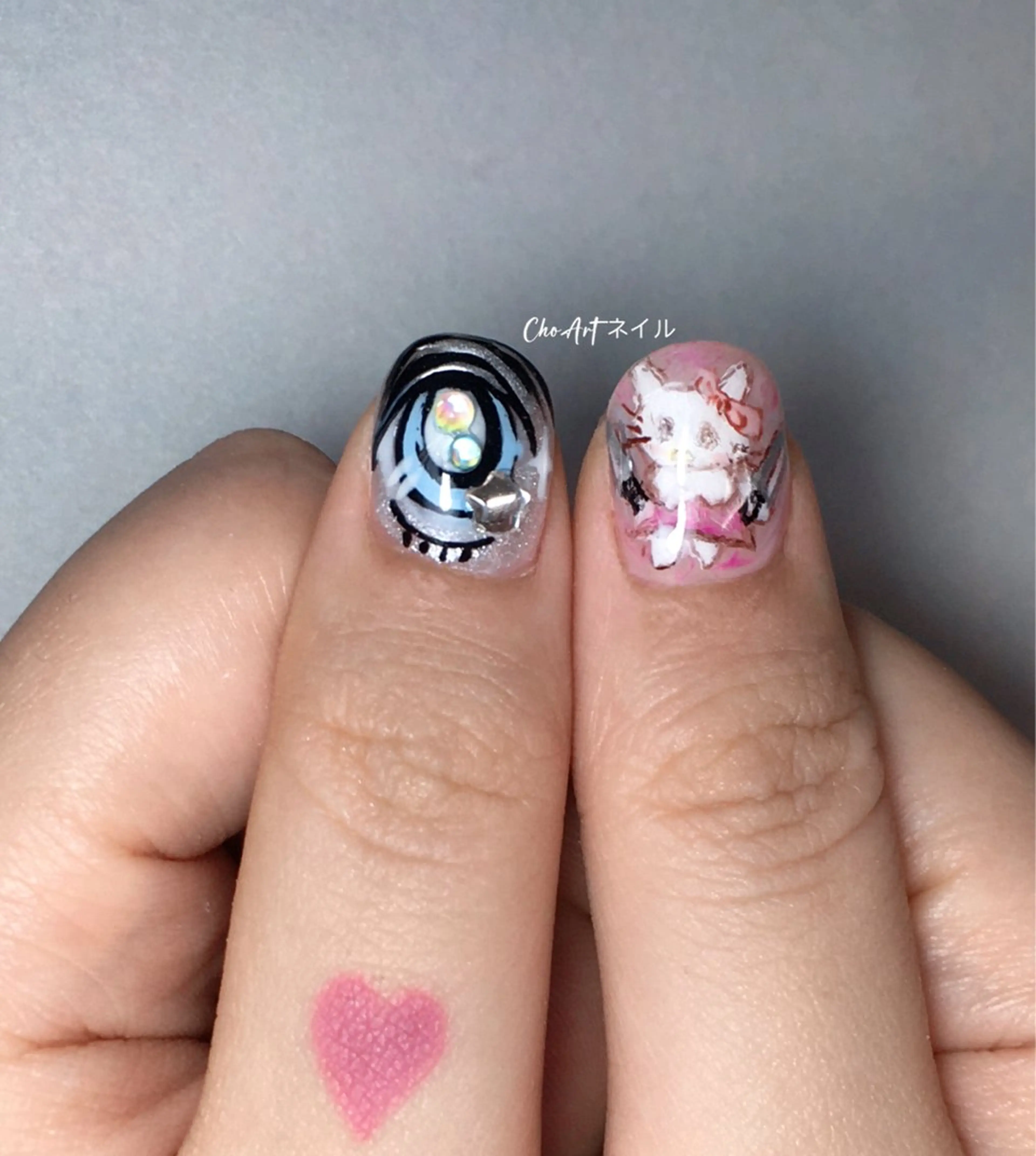 ネイル アートネイル 持ち込み ショートネイル Cho Artネイル所属・ronronne .のネイルデザイン