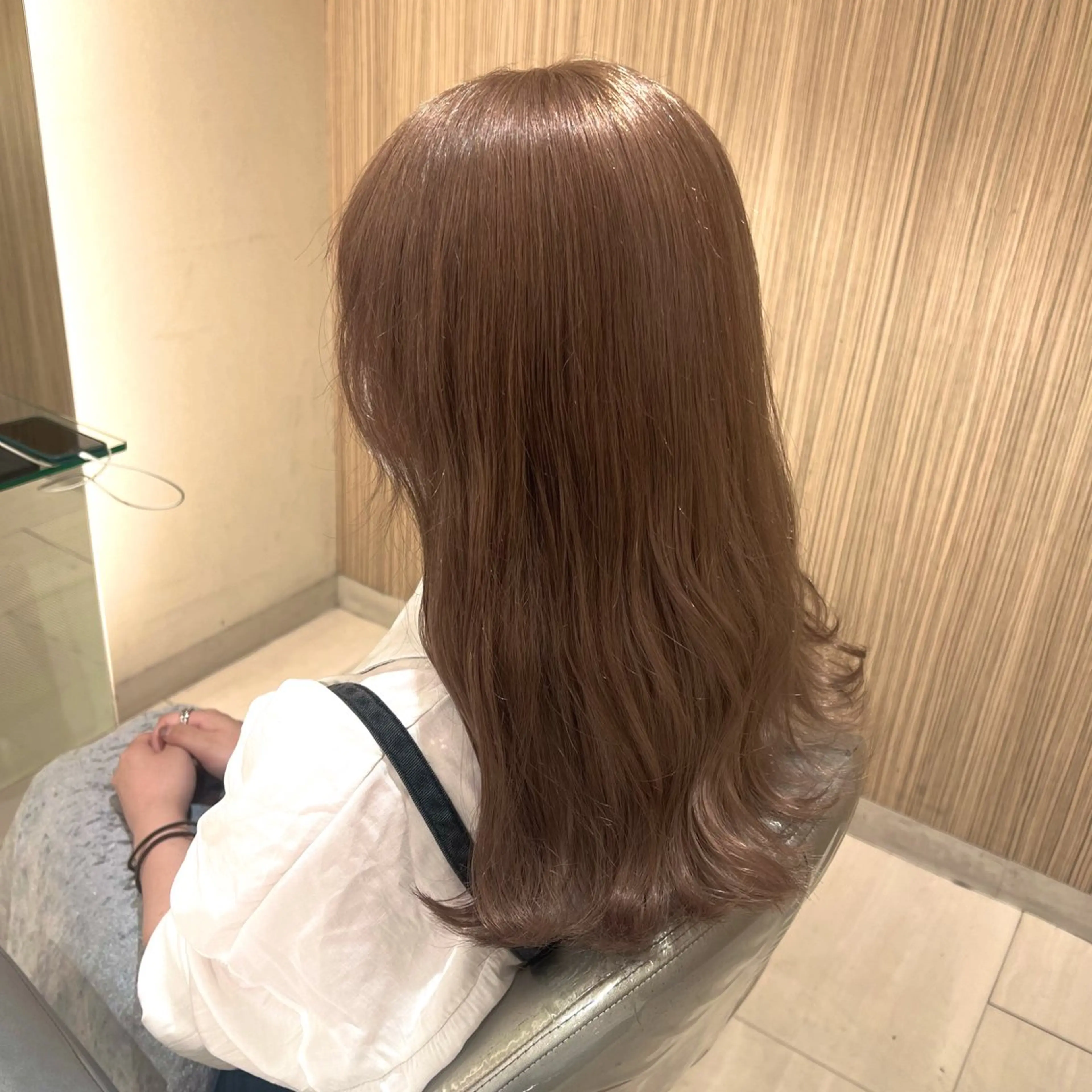 セミロング カラー ブリーチ 美髪矯正/髪質改善/ 艶髪🤍伊藤梨紗のヘアスタイル