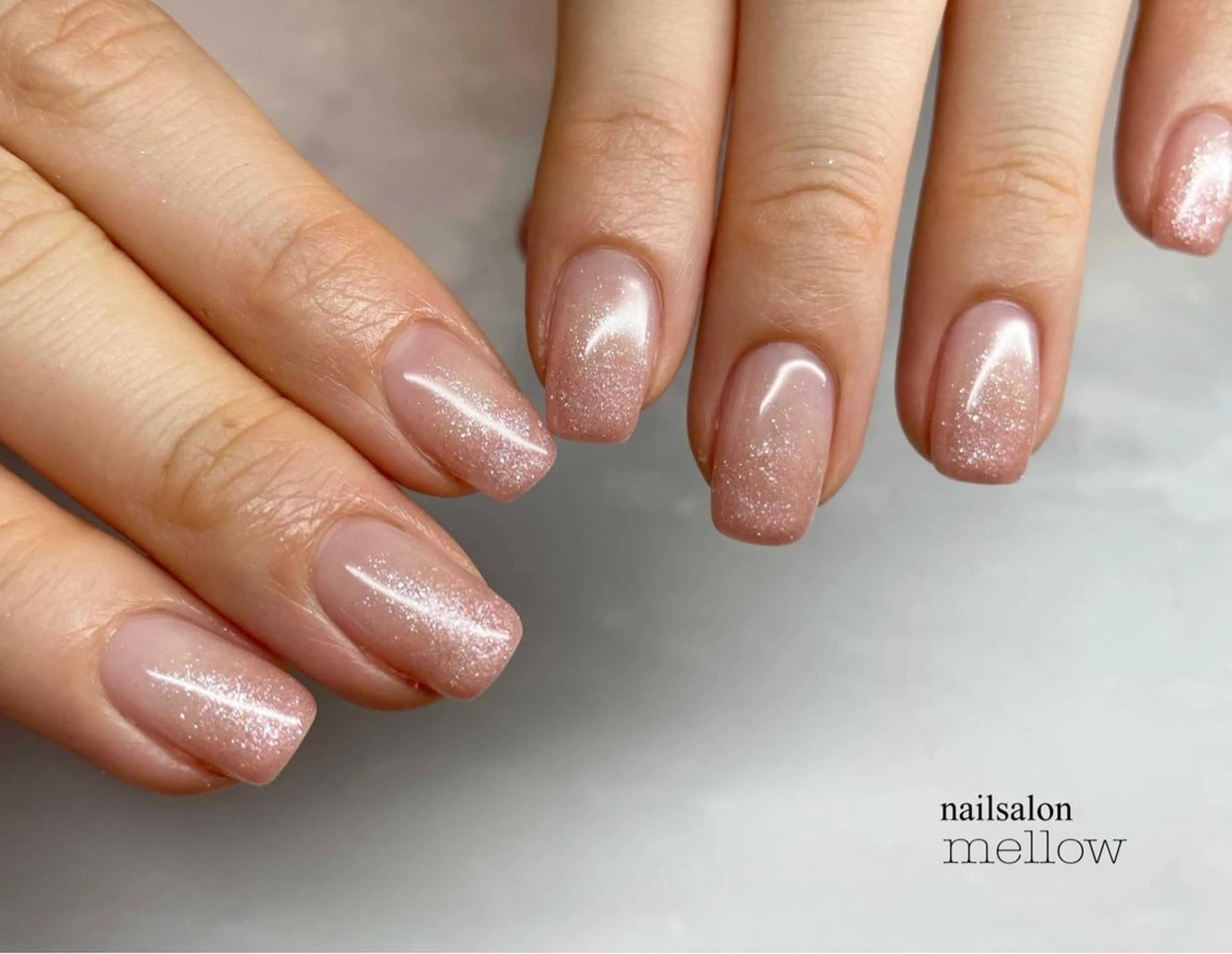 ネイル ラメ(グリッター) ピンク 大山 浩美のネイルデザイン