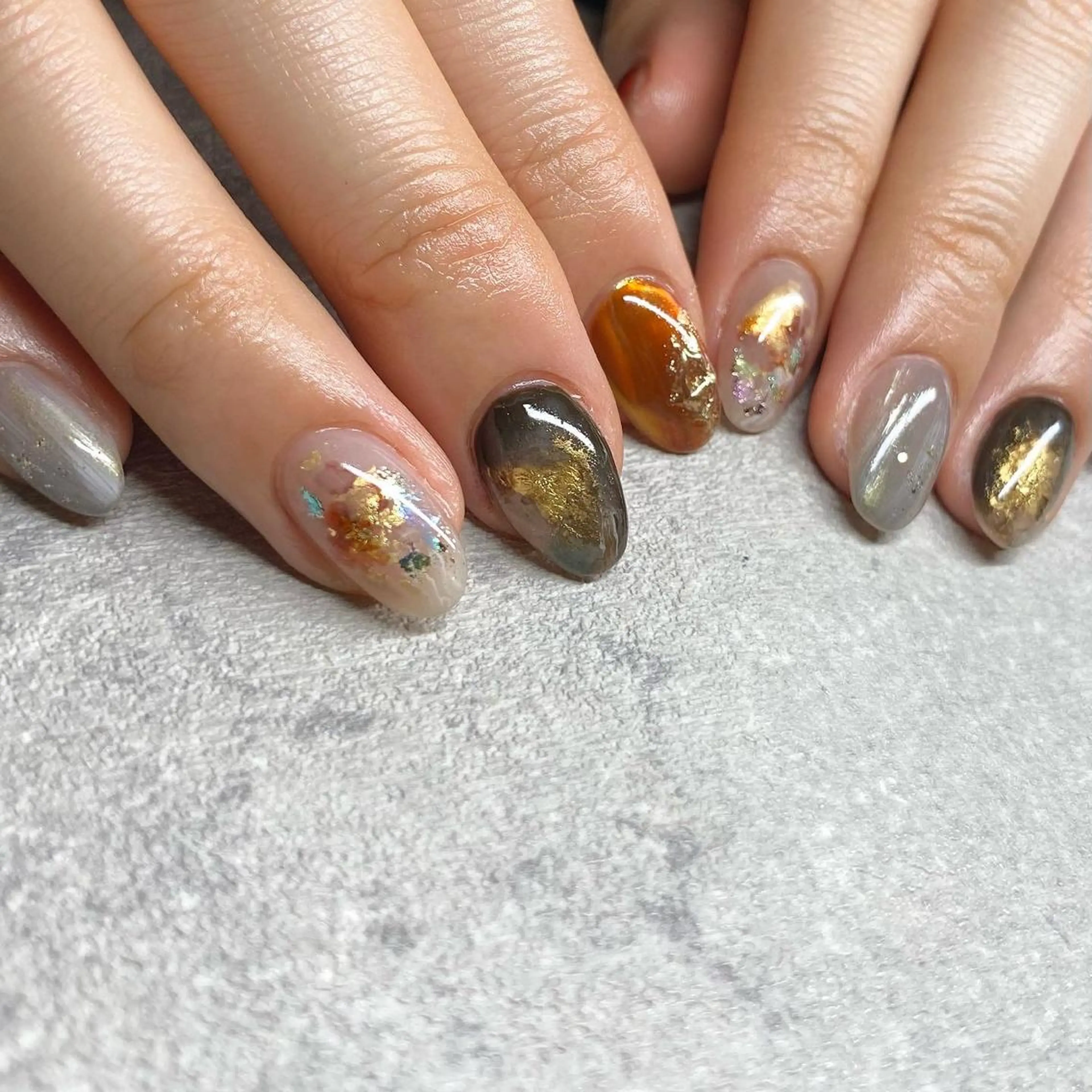 ネイル アートネイル ニュアンスネイル 春ネイル 夏ネイル ハンドネイル 山田 貴子のネイルデザイン