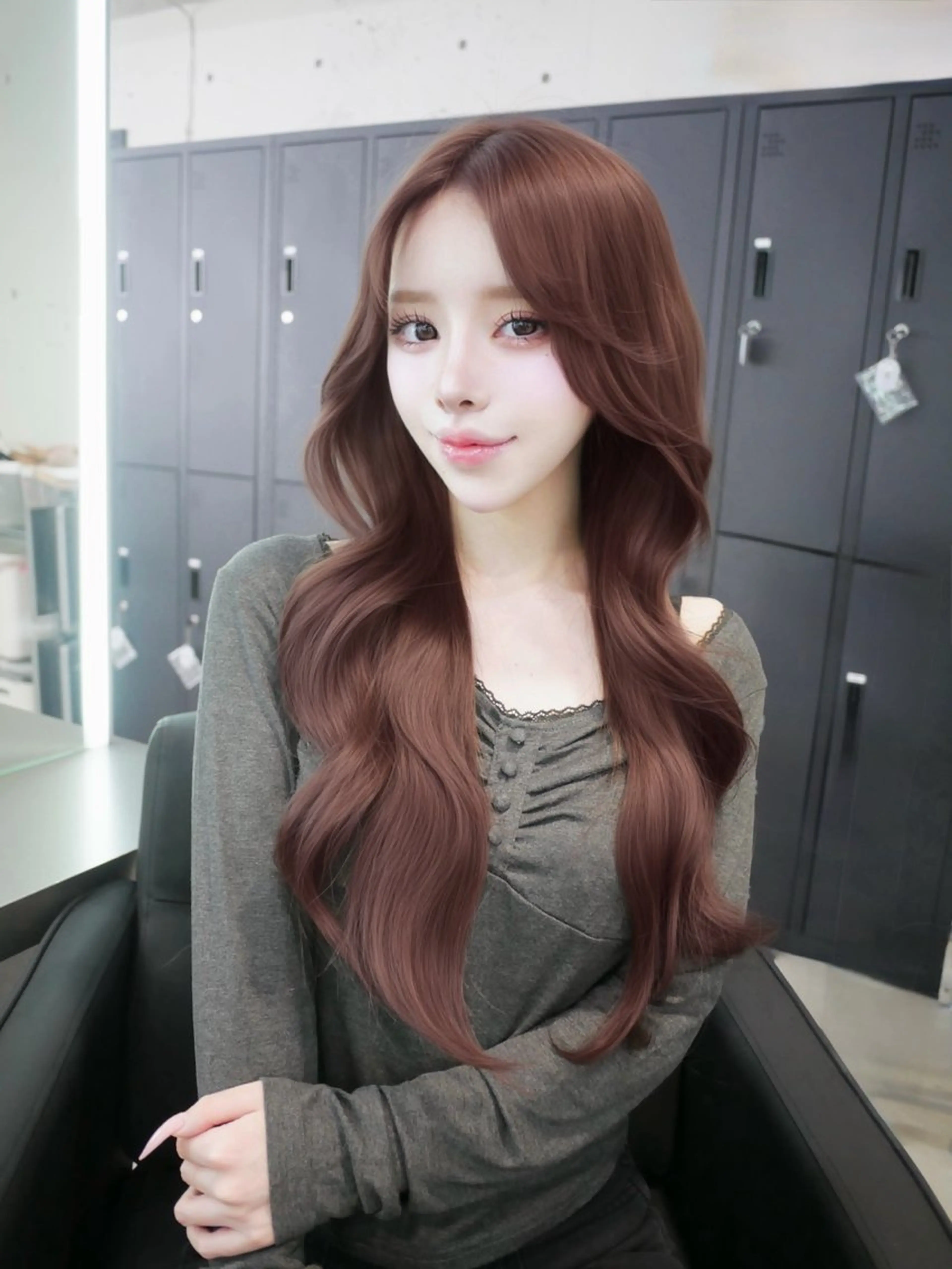 ロング カット ヘアカラー トリートメント エクステ ナナ♡レイヤーカット ♡似合わせカラーのヘアスタイル