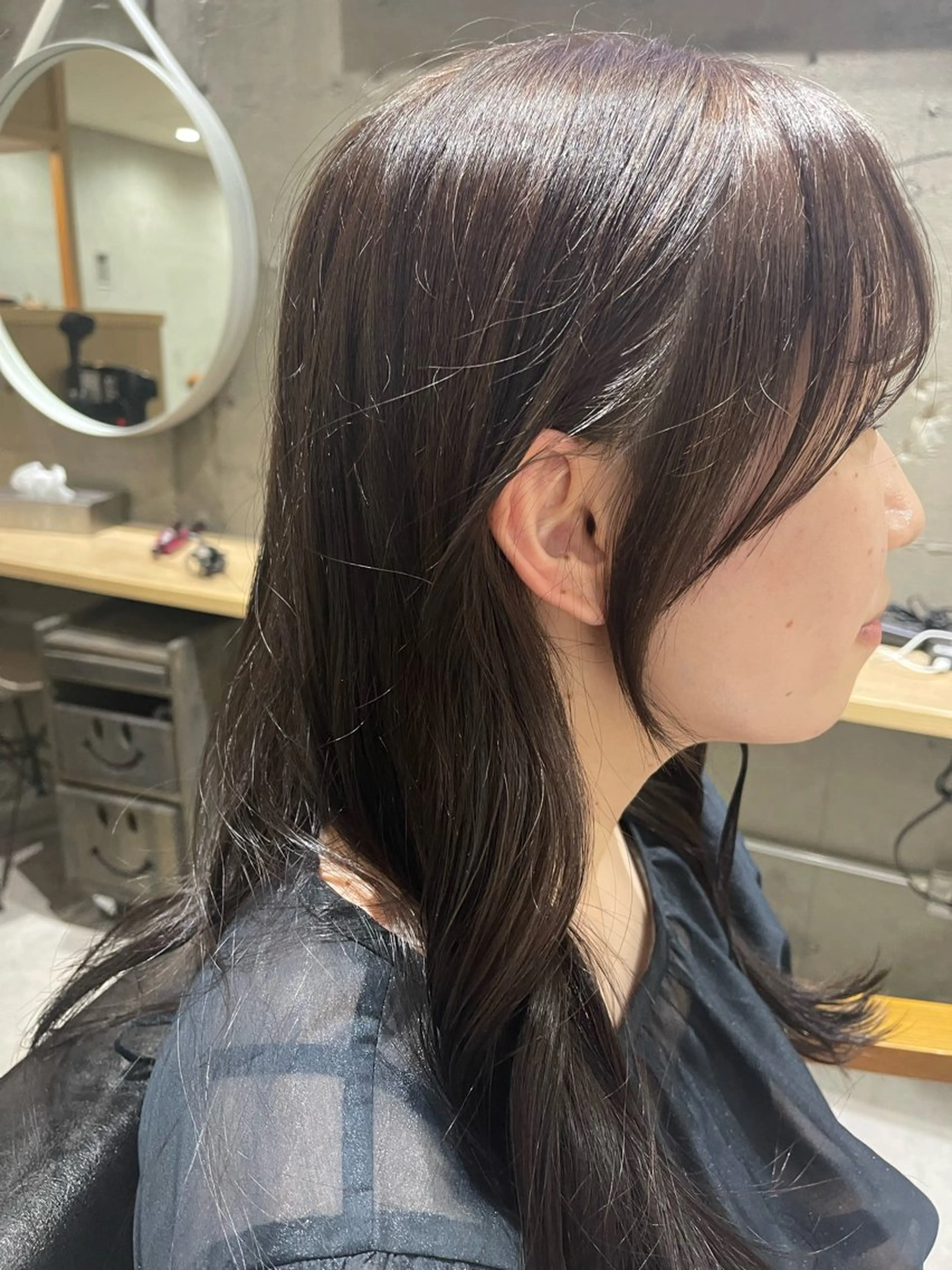 ロング 顔周りカット カット ヘアカラー トリートメント ACT仙台店所属・lena🎀 透明感カラー/韓国風のヘアスタイル