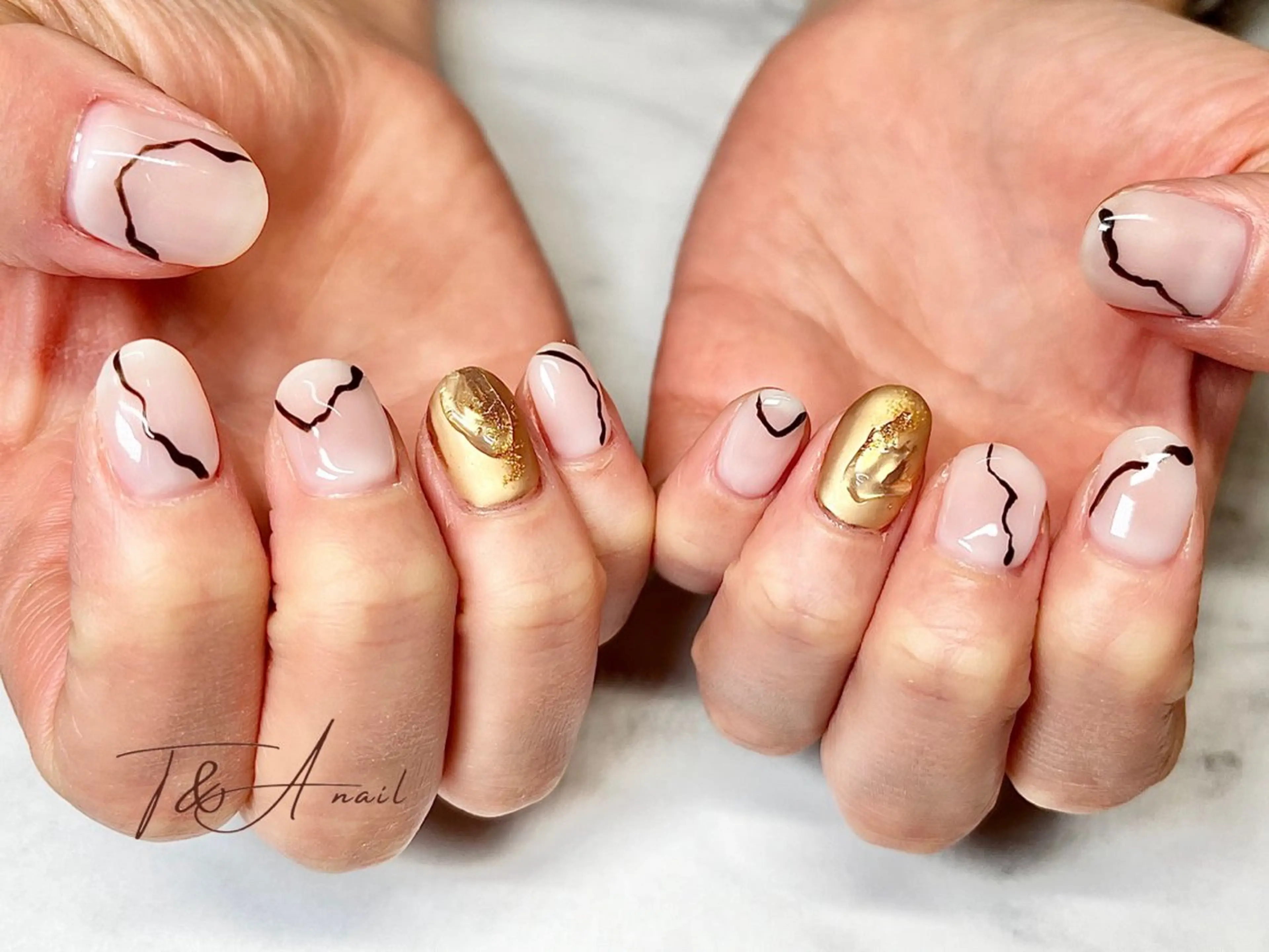 ネイル ジェルネイル ニュアンスネイル スカルプネイル シンプルネイル 冬ネイル ハンドネイル T&A nailのネイルデザイン