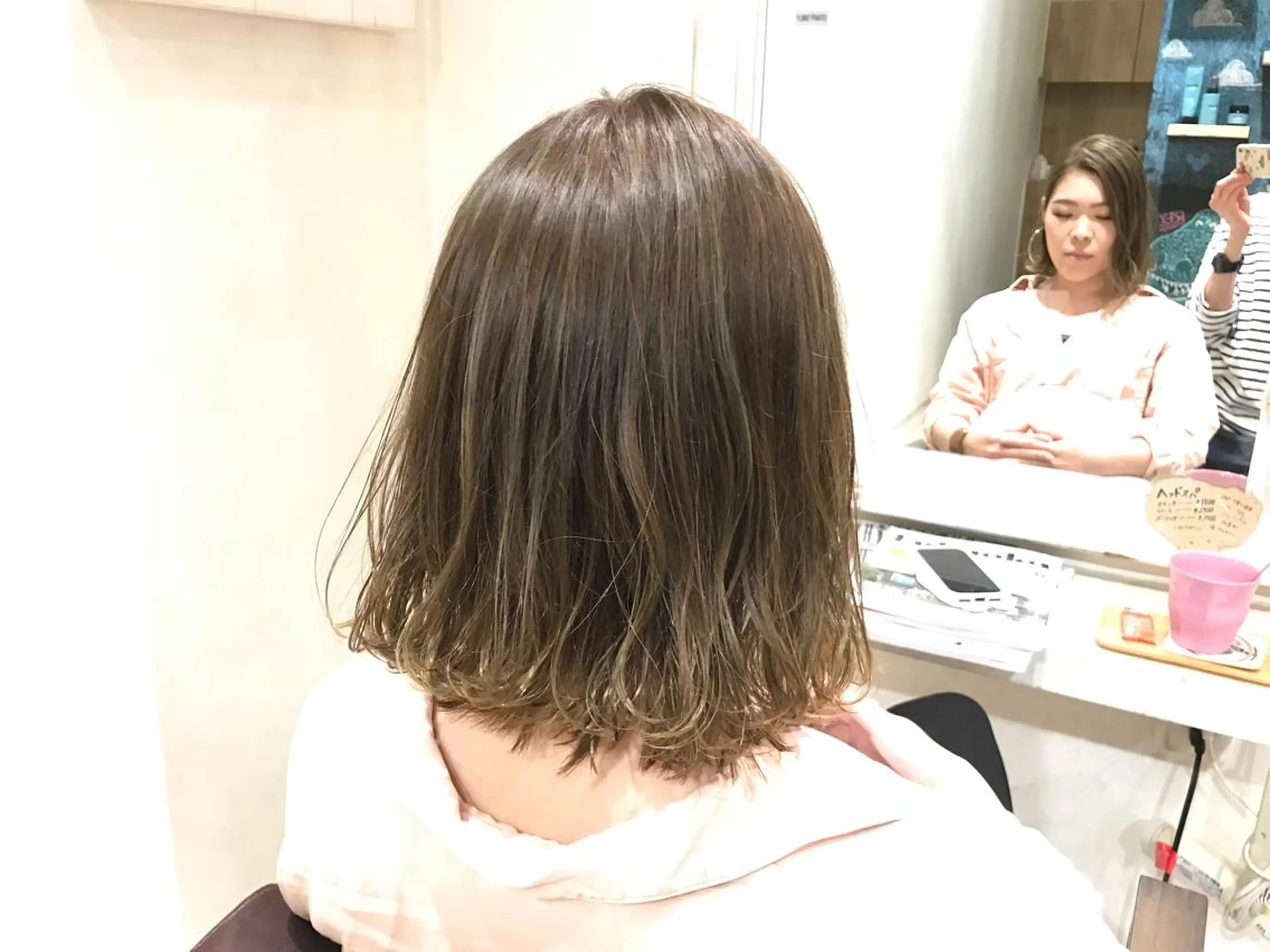 ミディアム カラー ハイライトカラー ハイライト メンズ指名多数!! SiLO 田島のヘアスタイル