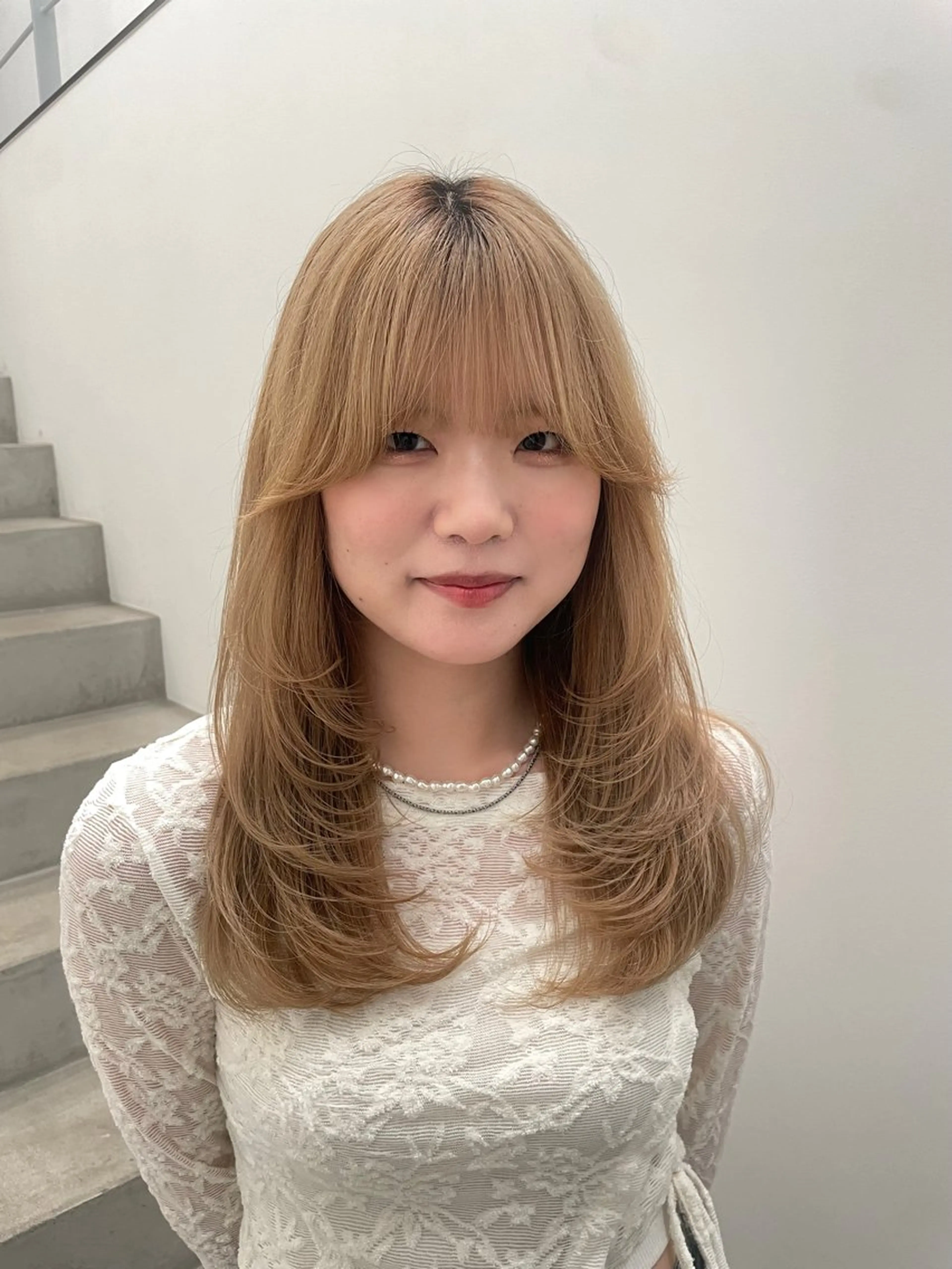 ロング レイヤーカット ミユ/ショート/ カットモデル/名東区のヘアスタイル