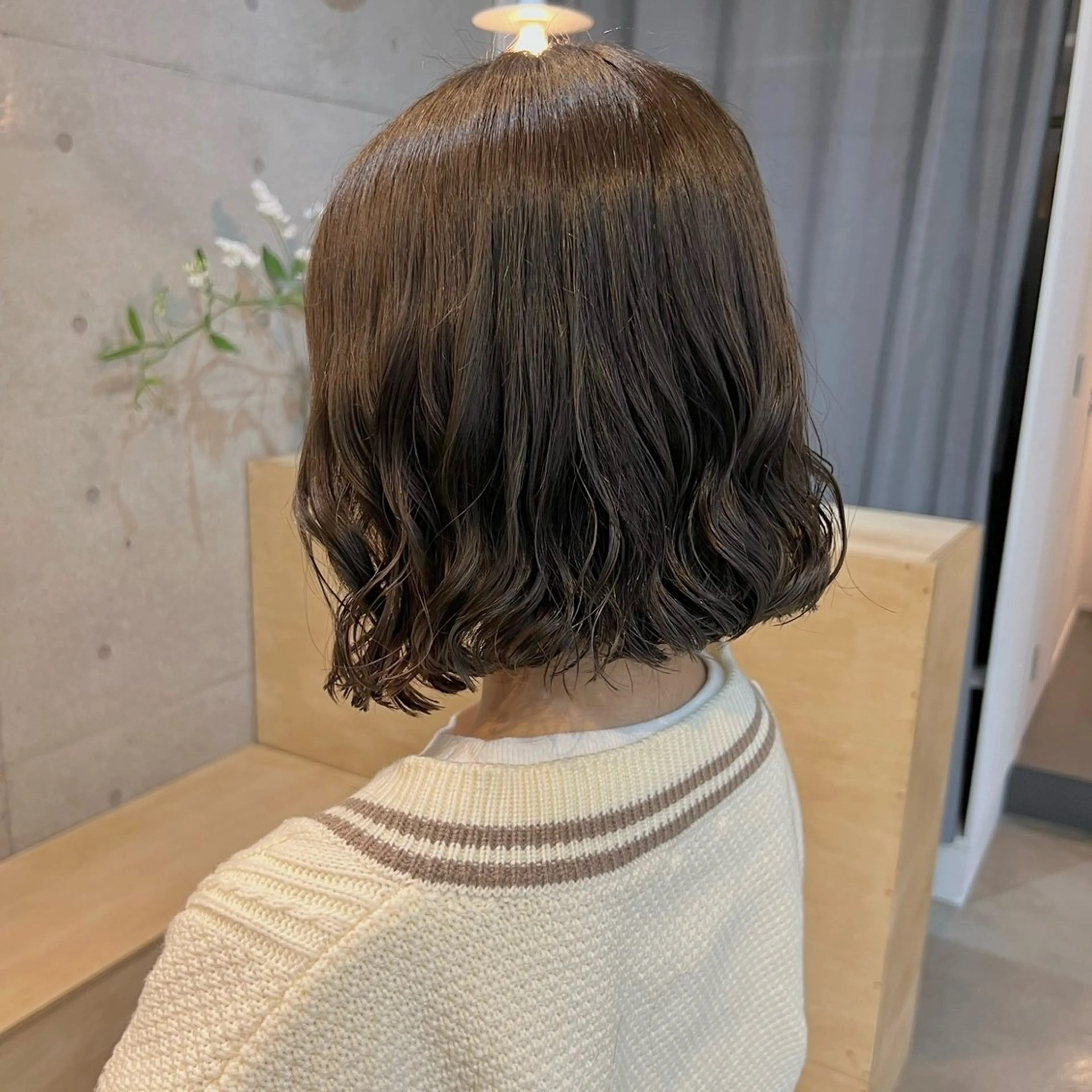 ミディアム カラー パーマ akane/ベージュ /オリーブ/ブラウンのヘアスタイル