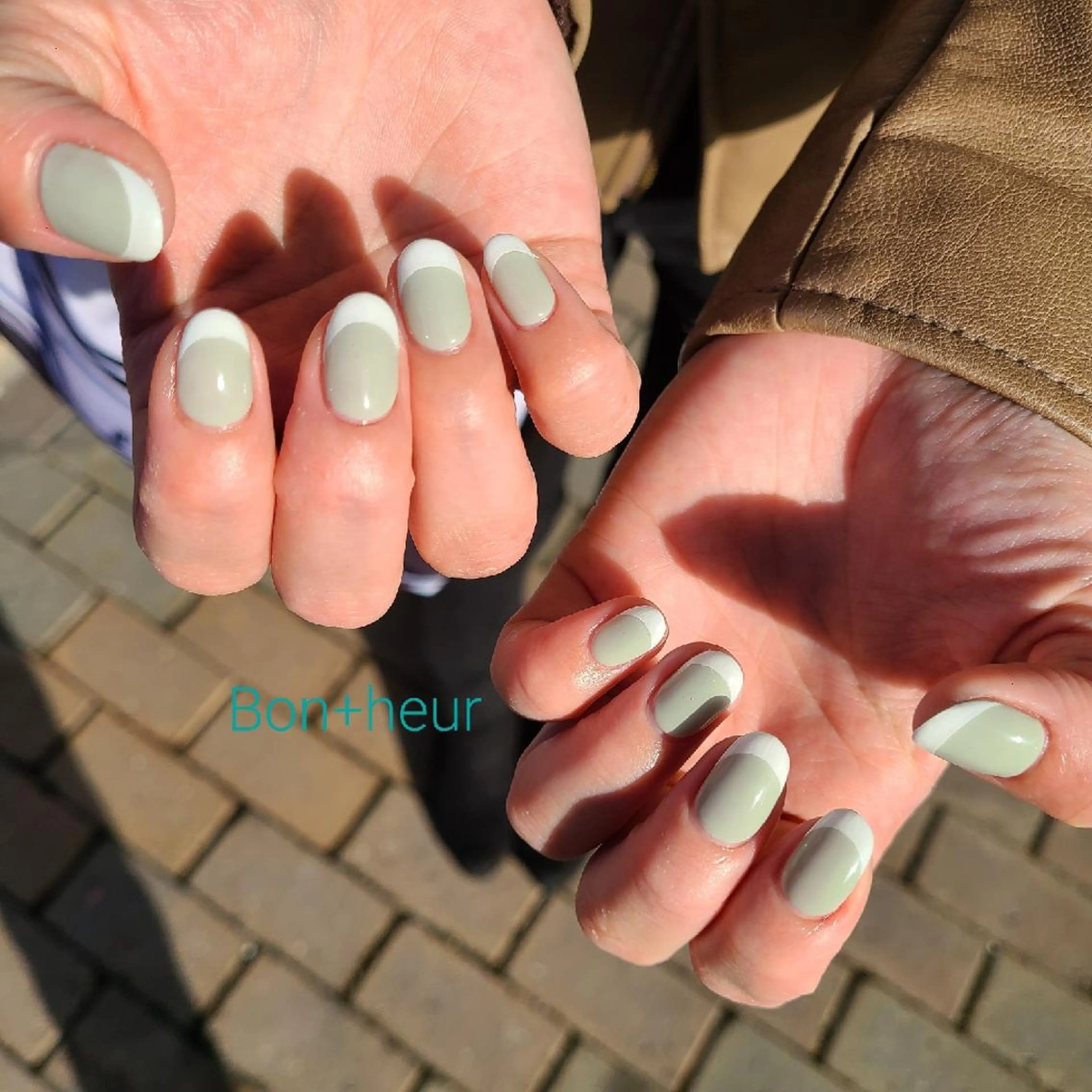 ネイル フレンチネイル ジェルネイル オフィスネイル ワンカラーネイル ピスタチオネイル 宮口 紗子のネイルデザイン