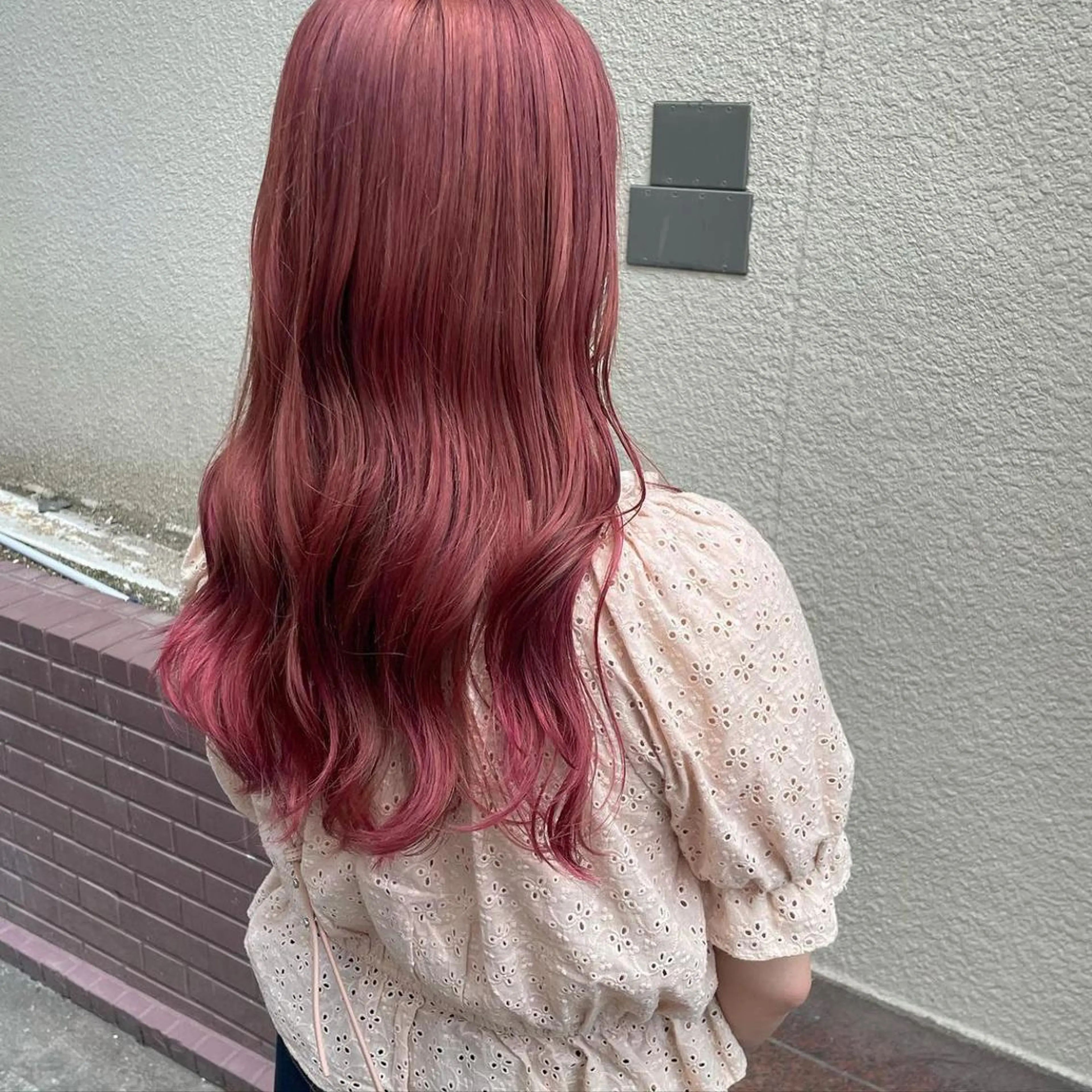 セミロング カラー 髪質改善 Noe心斎橋店のヘアスタイル