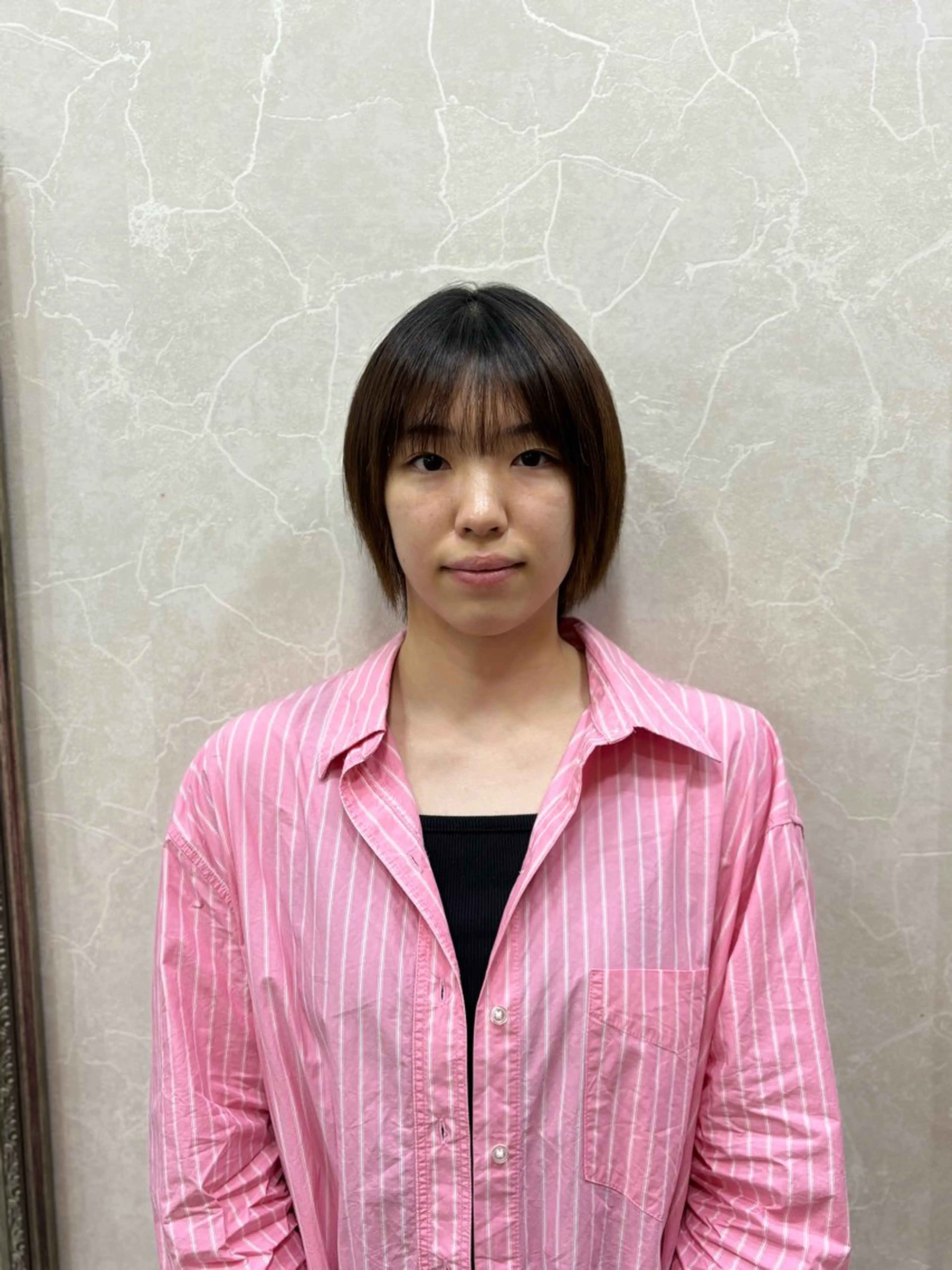 ショート パーマ 縮毛矯正 酸性ストレート ストレートパーマ カットモデル募集中 murakamiのヘアスタイル