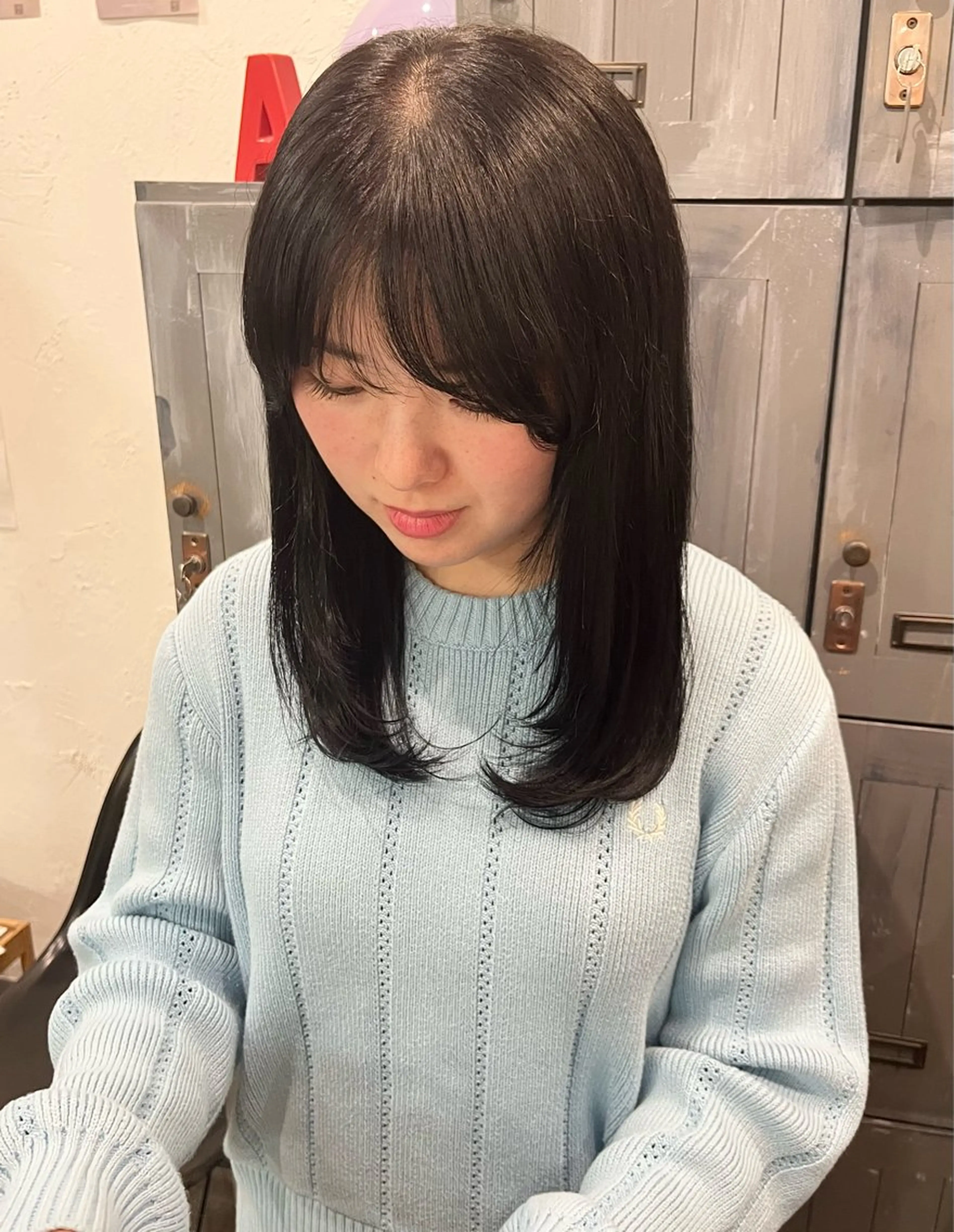 カラー 黒髪 🖤西嶋　桃花🖤 エクステ/レイヤーのヘアスタイル