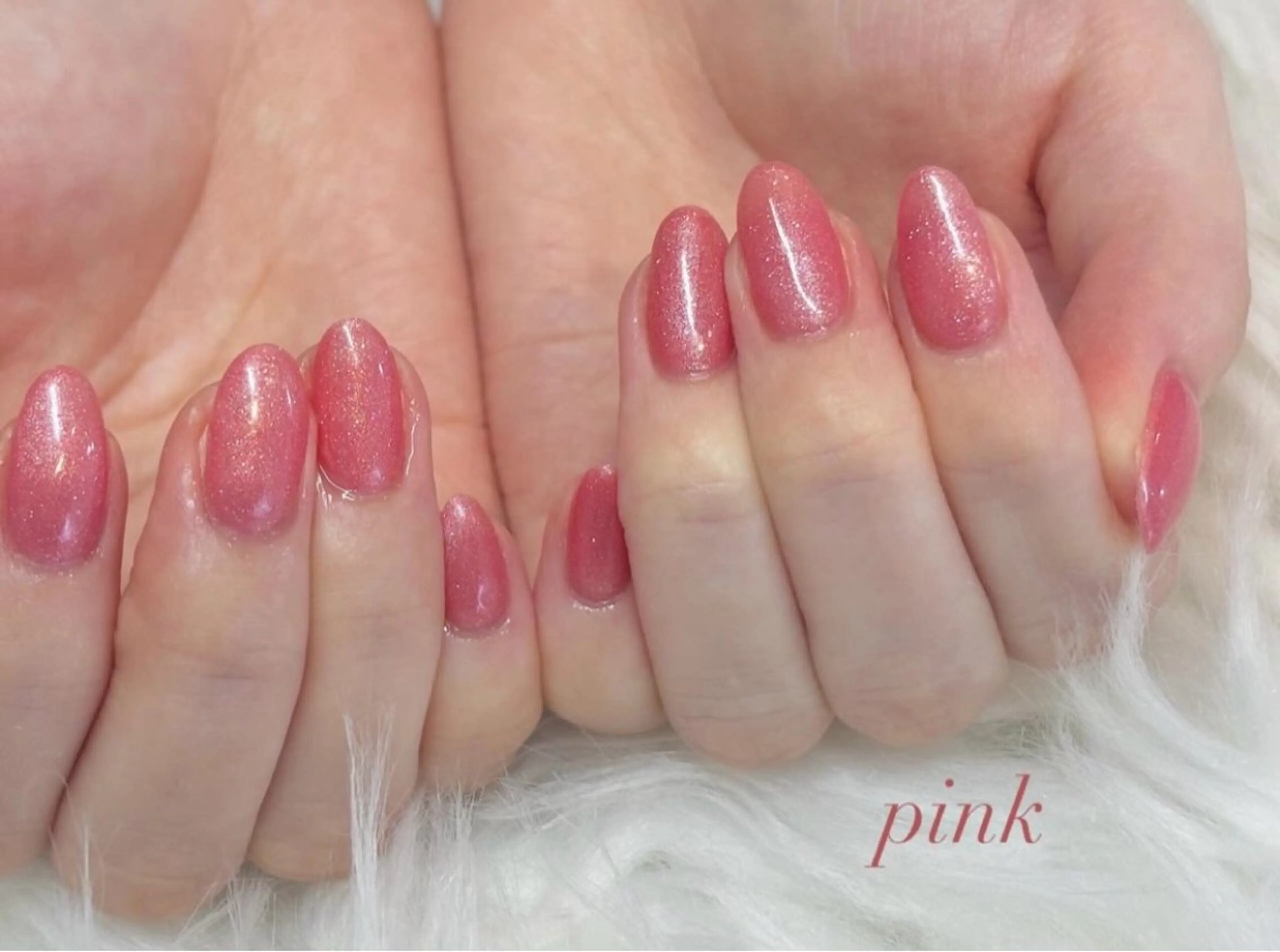 ネイル ラメ(グリッター) ピンク Bianca上川端店 Satouのマツエク・マツパデザイン