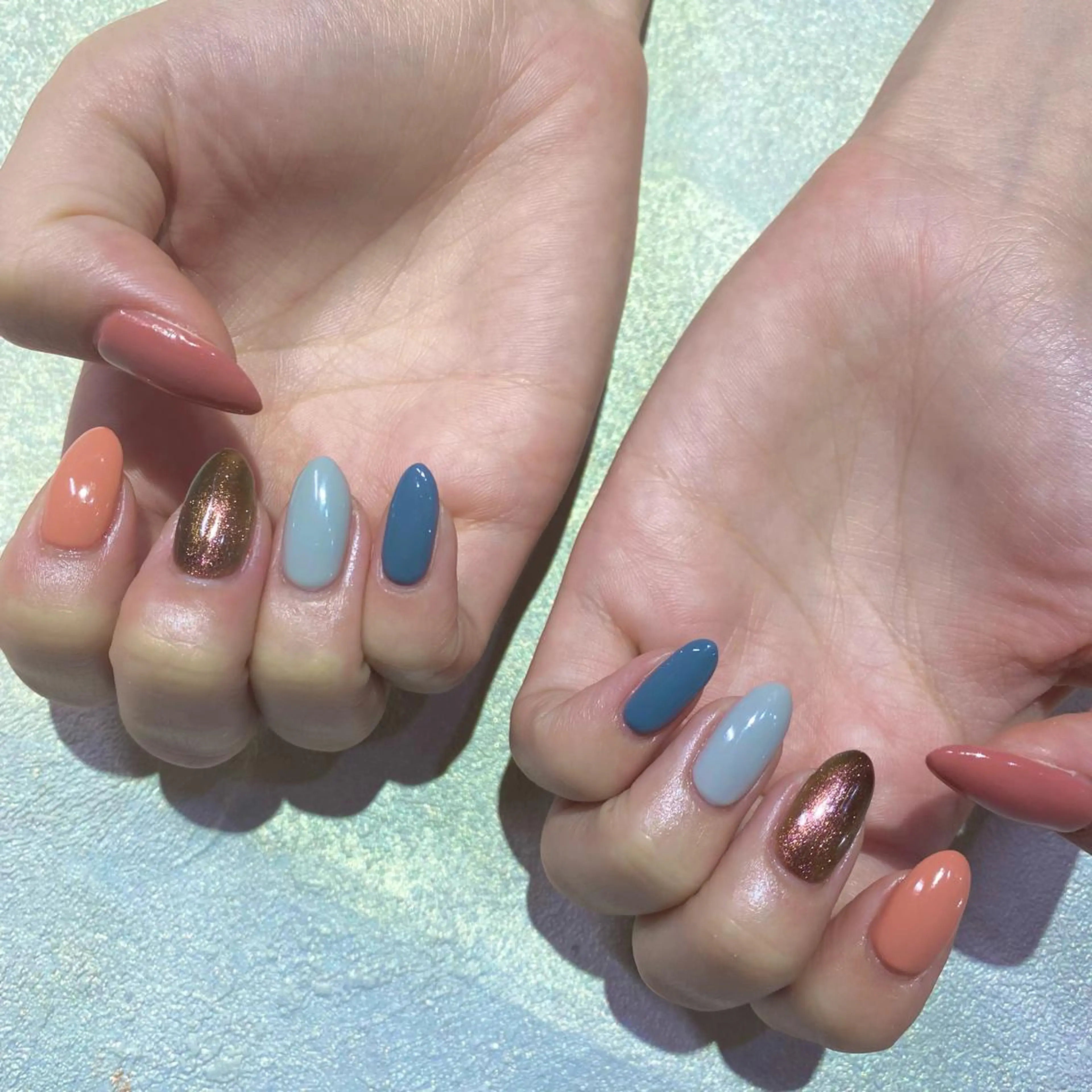 ネイル ハンドネイル Amber21.所属・Nagahama Akariのネイルデザイン