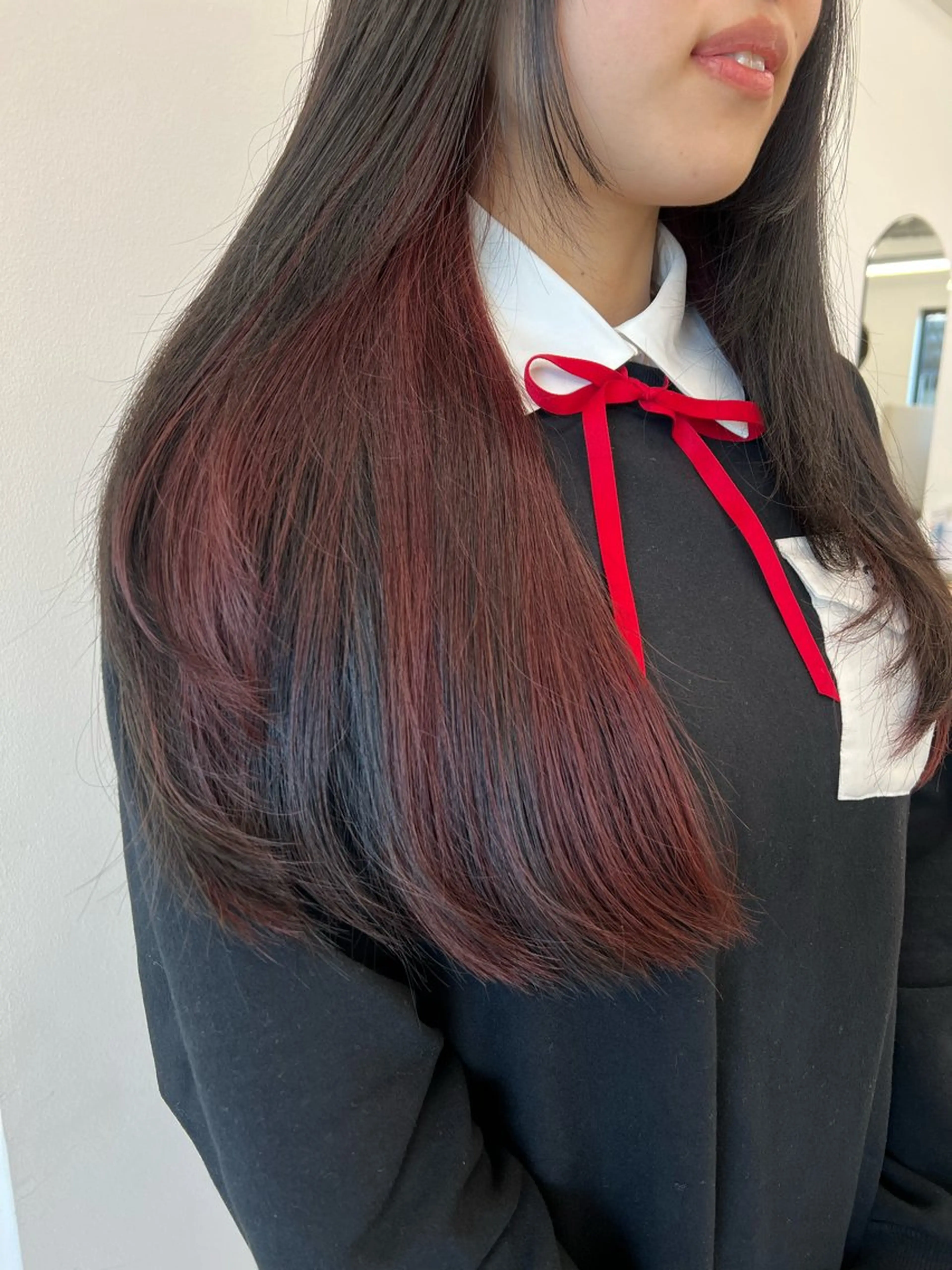 セミロング カラー ヘアカラー トリートメント レイヤー/透明感 カラー🌿KANTAのヘアスタイル