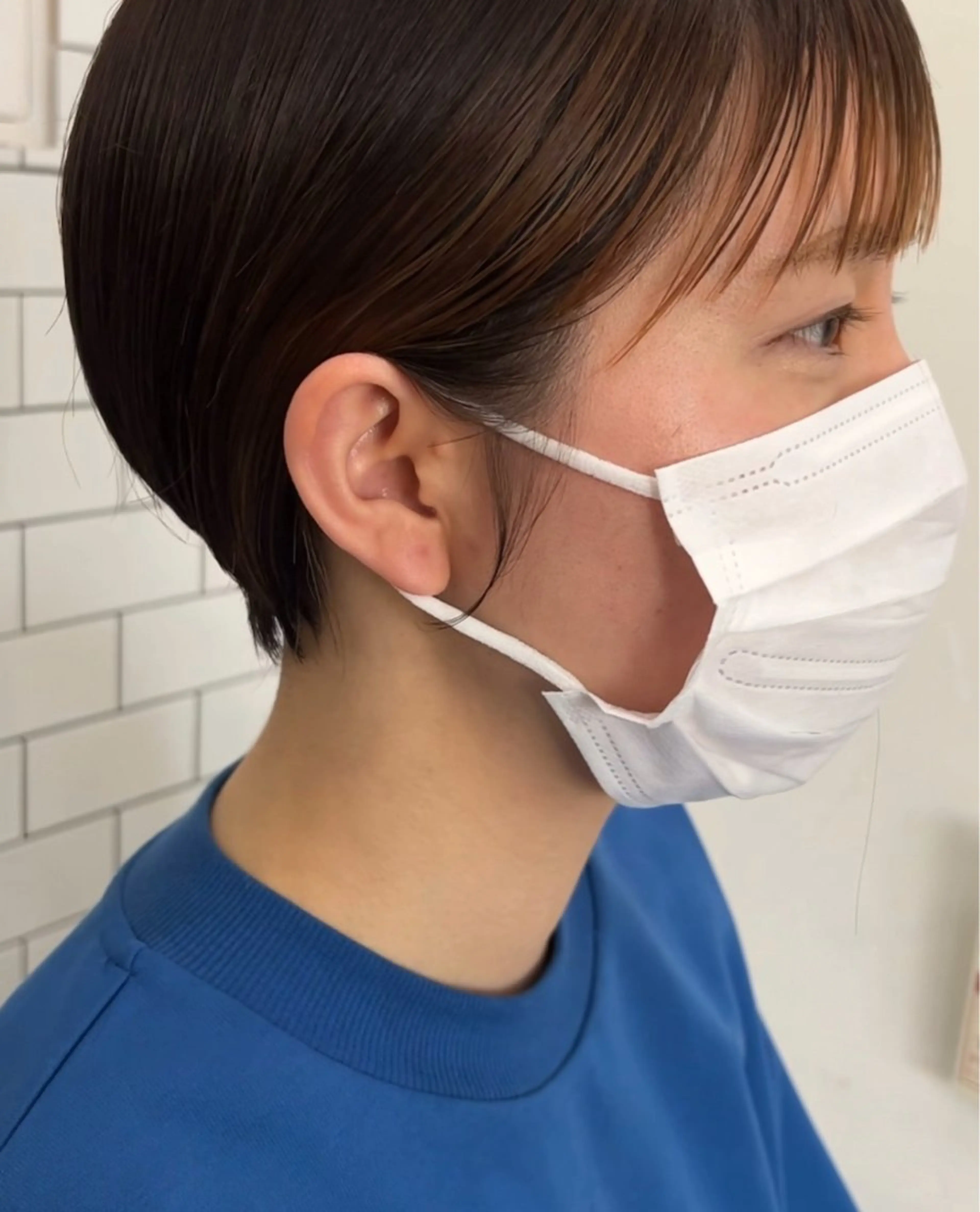 ショート カット パーマ 紙屋町ショート /ボブ　パーマ河内蓮のヘアスタイル