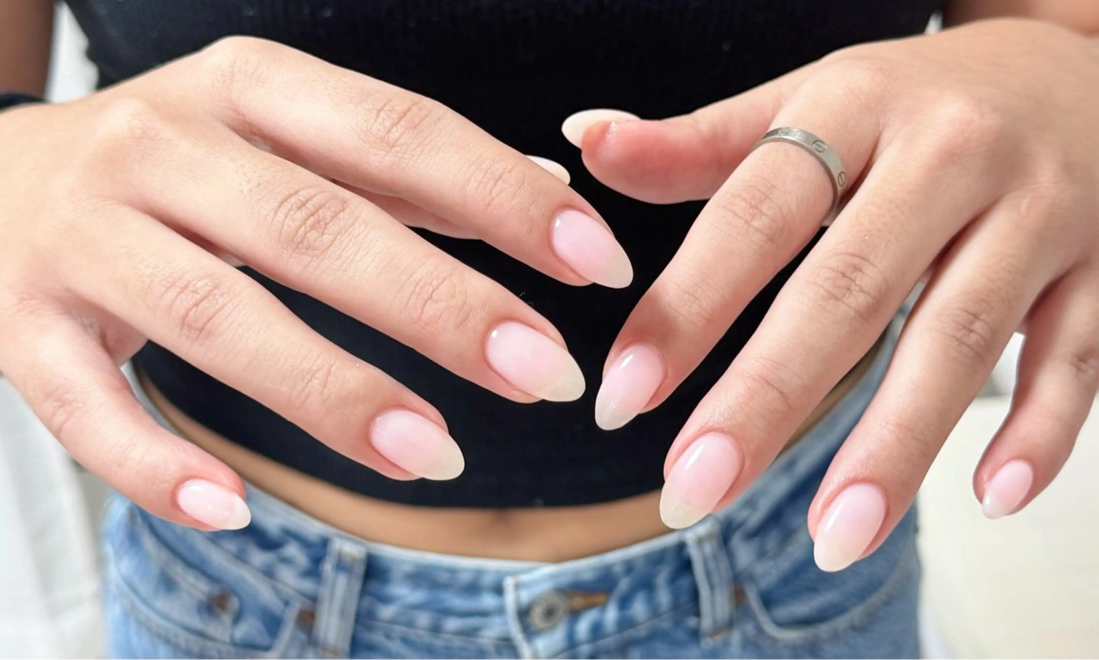 ネイル アートネイル オーロラネイル チークネイル フレンチネイル ガラスフレンチ ハンドネイル 🎀🎀YooLi Nail Salonのネイルデザイン