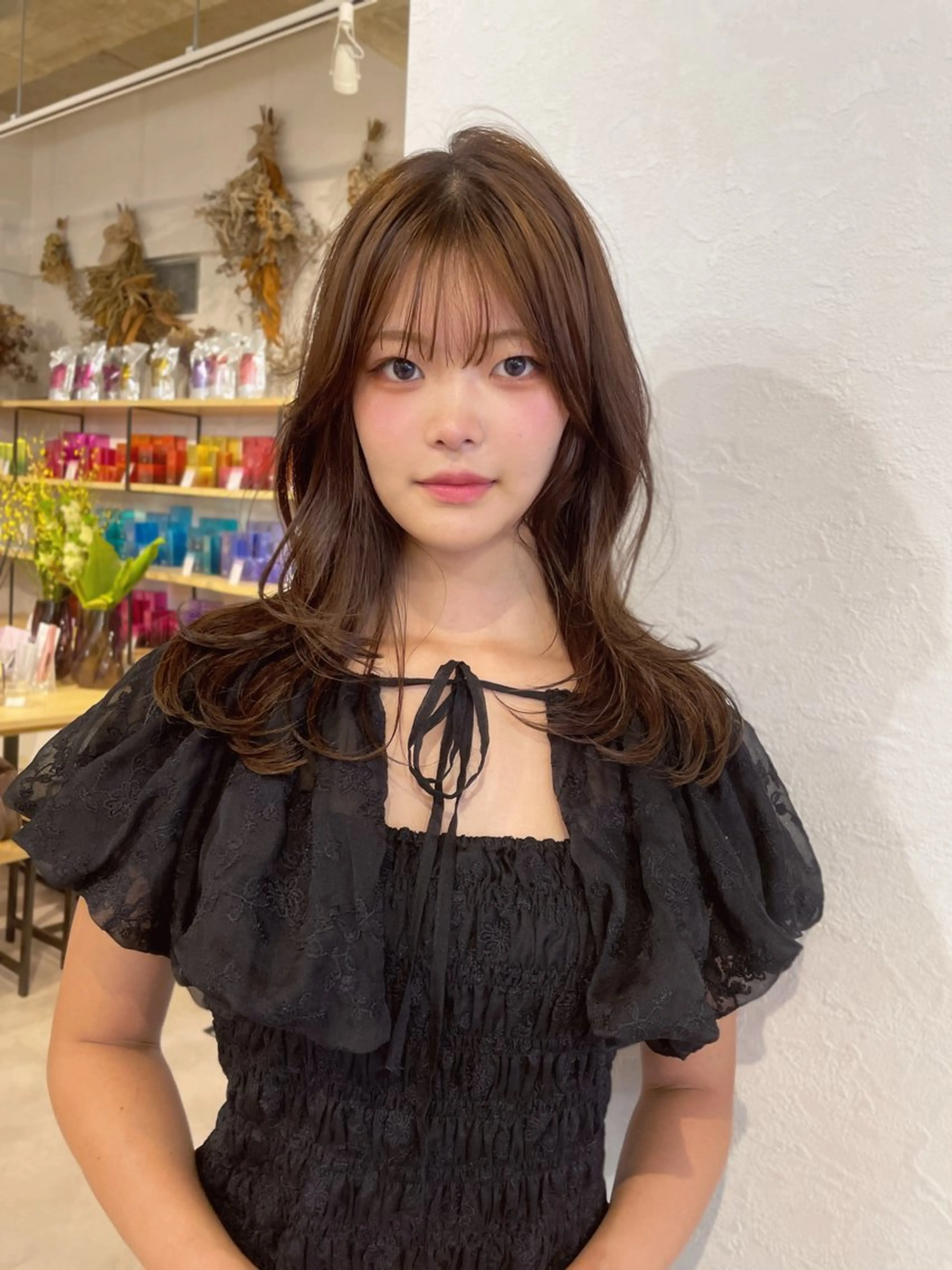 セミロング ハイレイヤー レイヤーカット INCE HAIR京都四条大宮所属・似合わせカット/ 顔周りカット/まりなのヘアスタイル