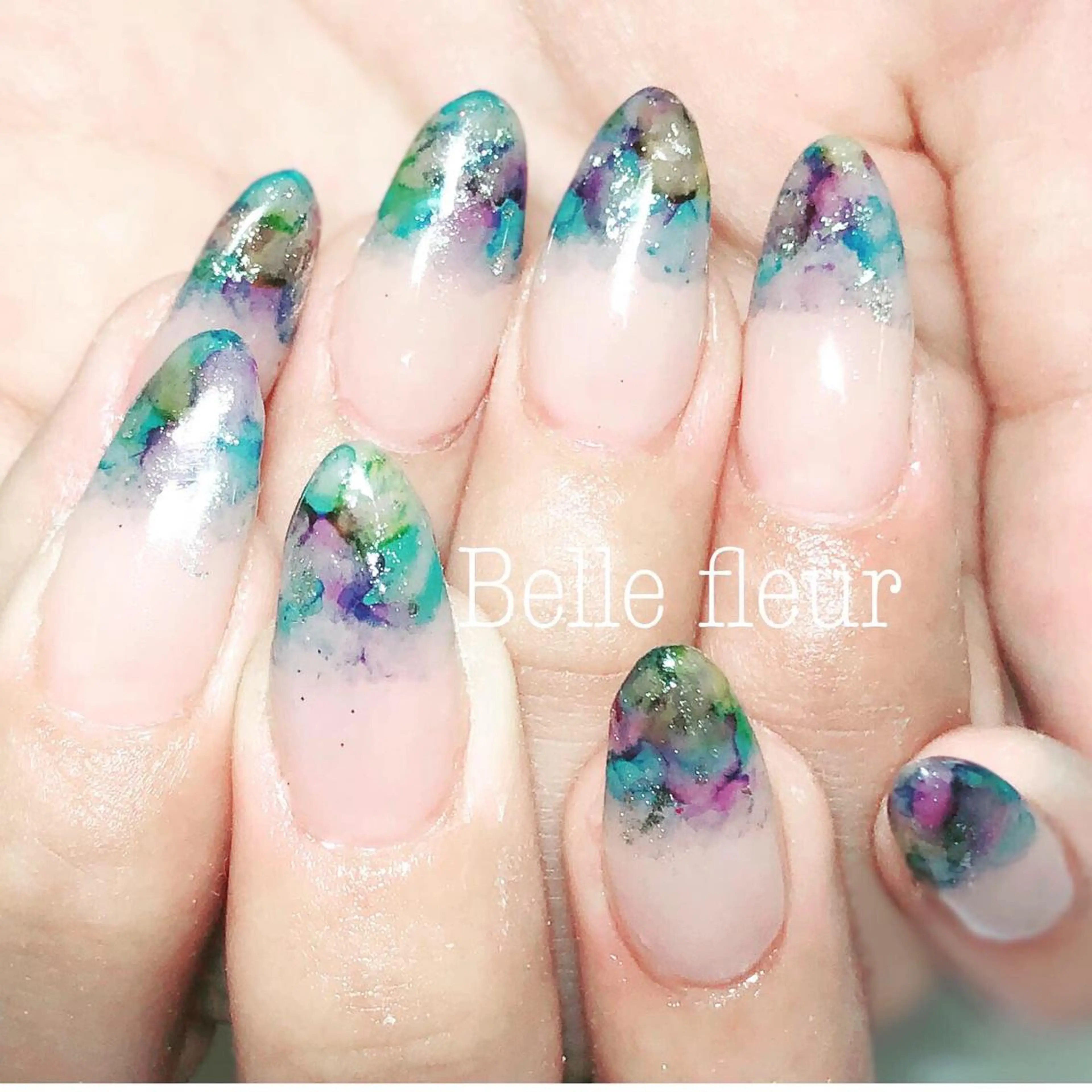 ロング ネイル Belle fleurのネイルデザイン