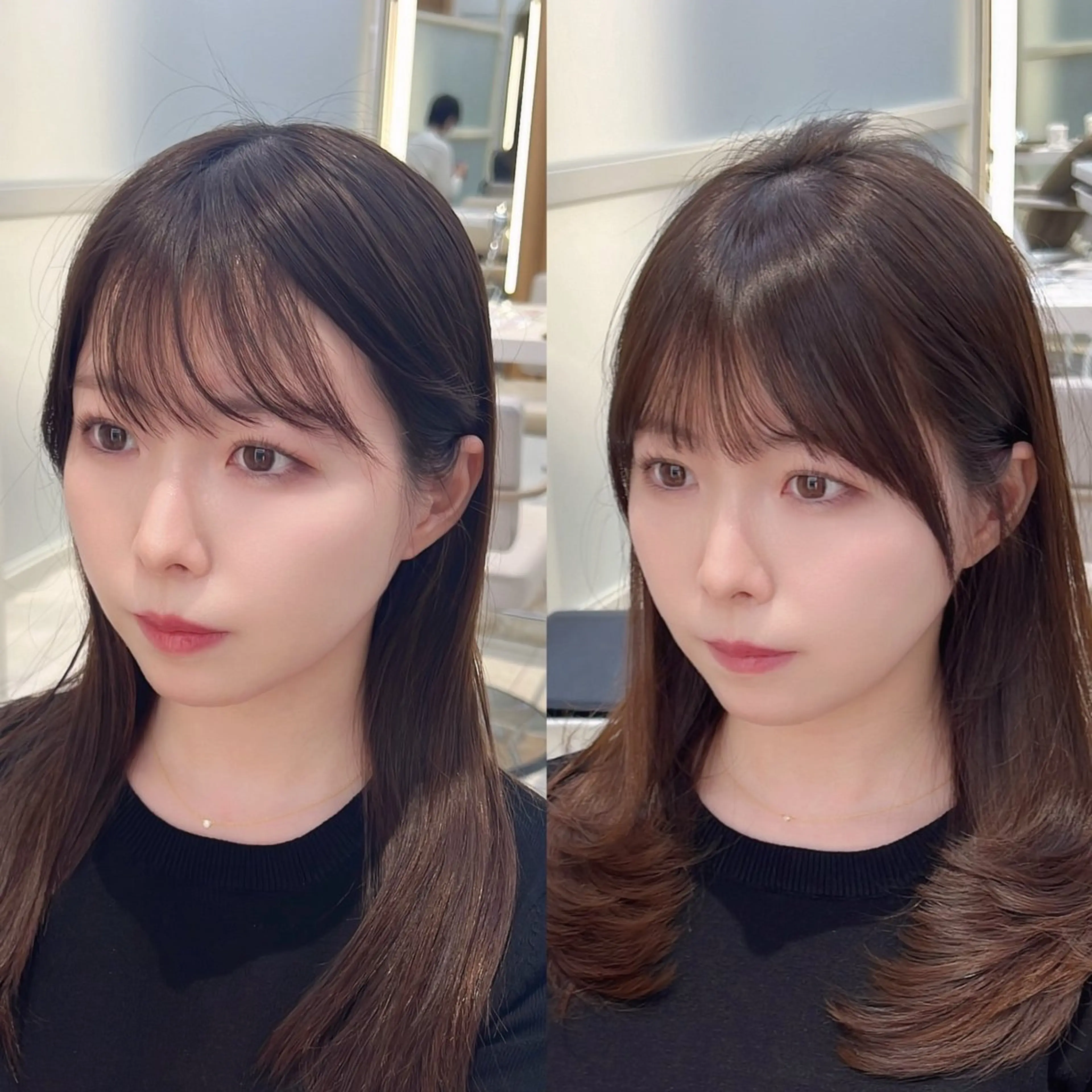 ミディアム レイヤーカット/ 顔まわり/アオイのヘアスタイル