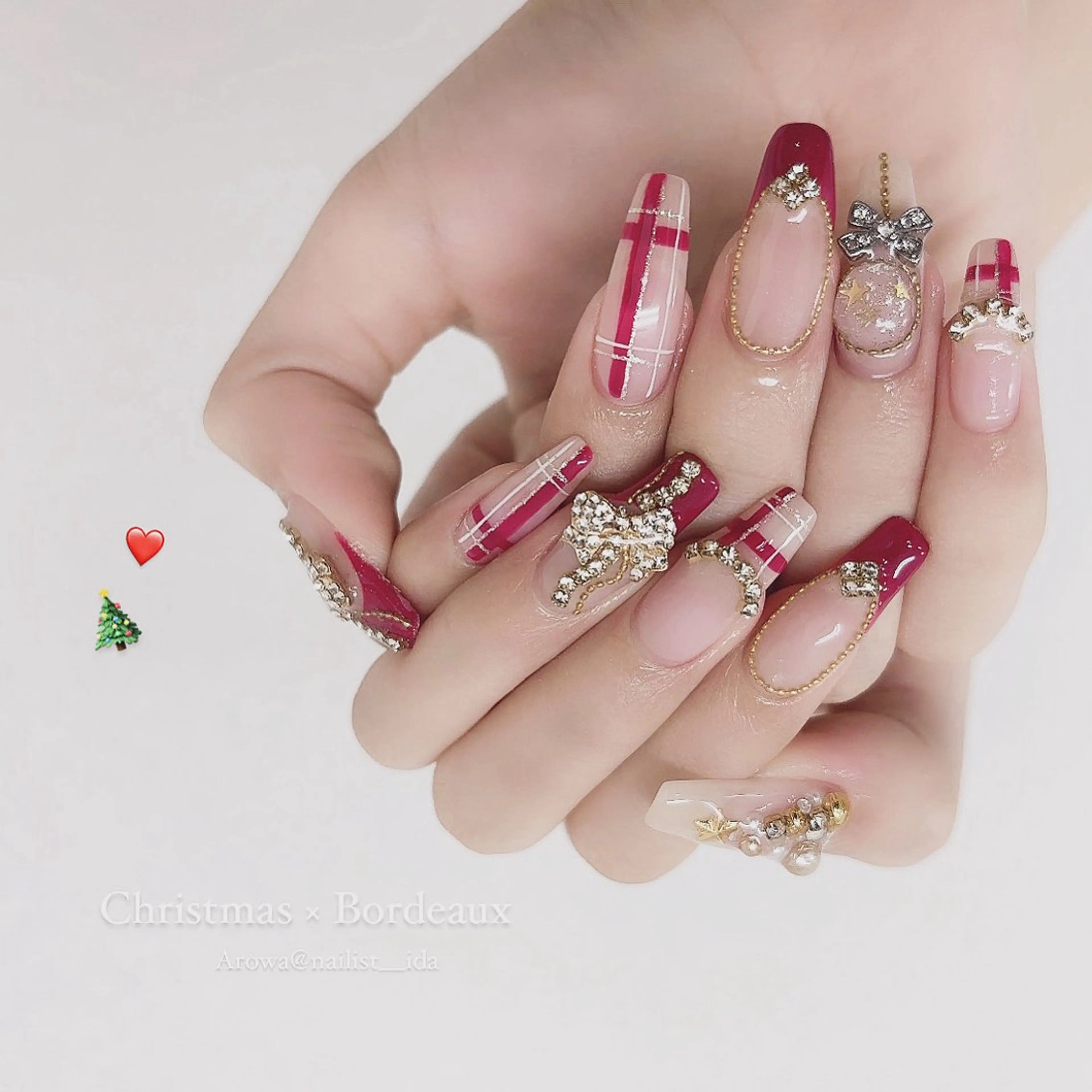 ネイル 冬ネイル クリスマス ハンドネイル Arowa 伊田のネイルデザイン