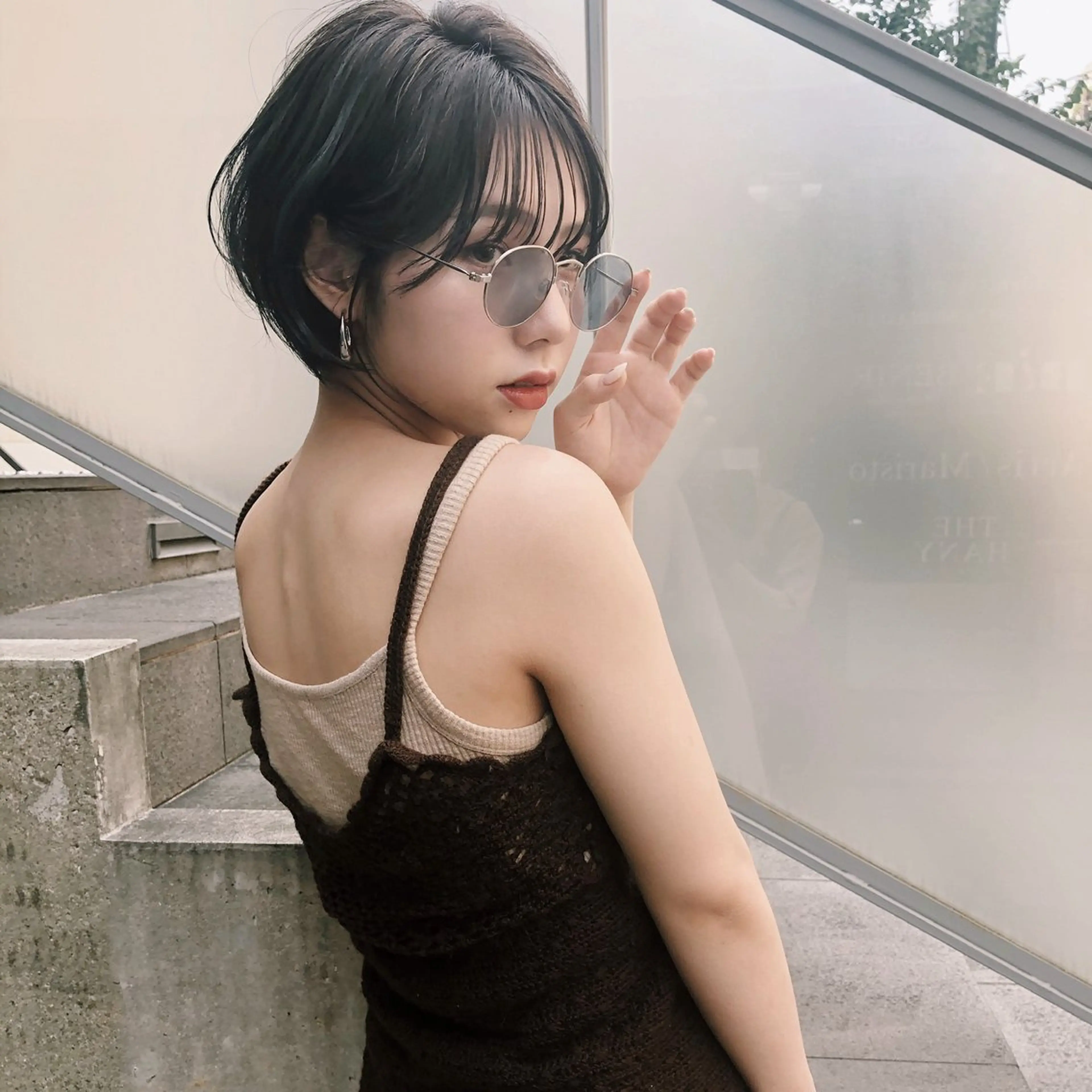 ショート カット トリートメント ショート/ボブ/ 心斎橋/宮脇美奈のヘアスタイル