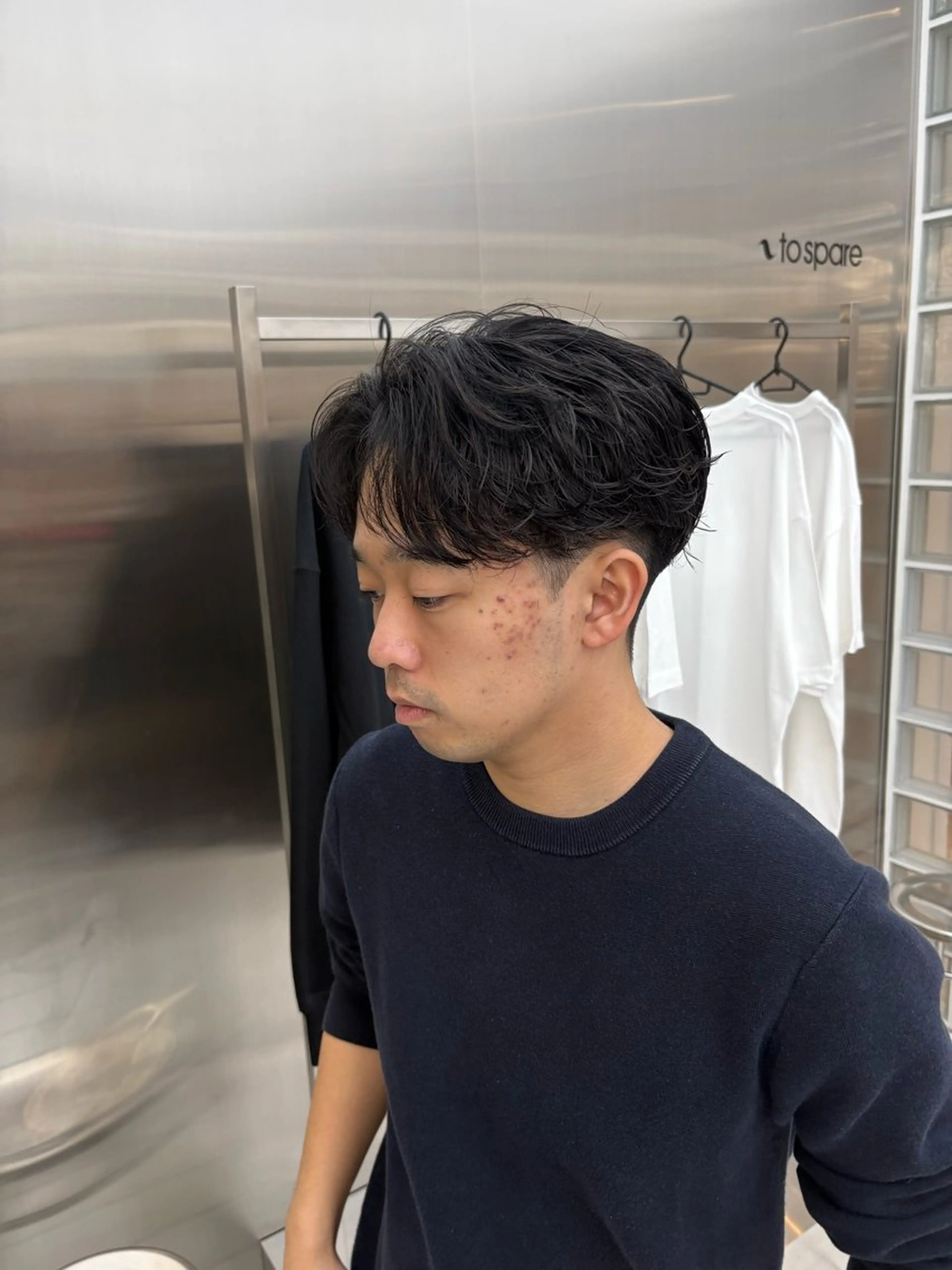 ショート パーマ メンズ カット パーマ Men's salon fifth 札幌大通所属・fifth  桐山 蒼史のヘアスタイル