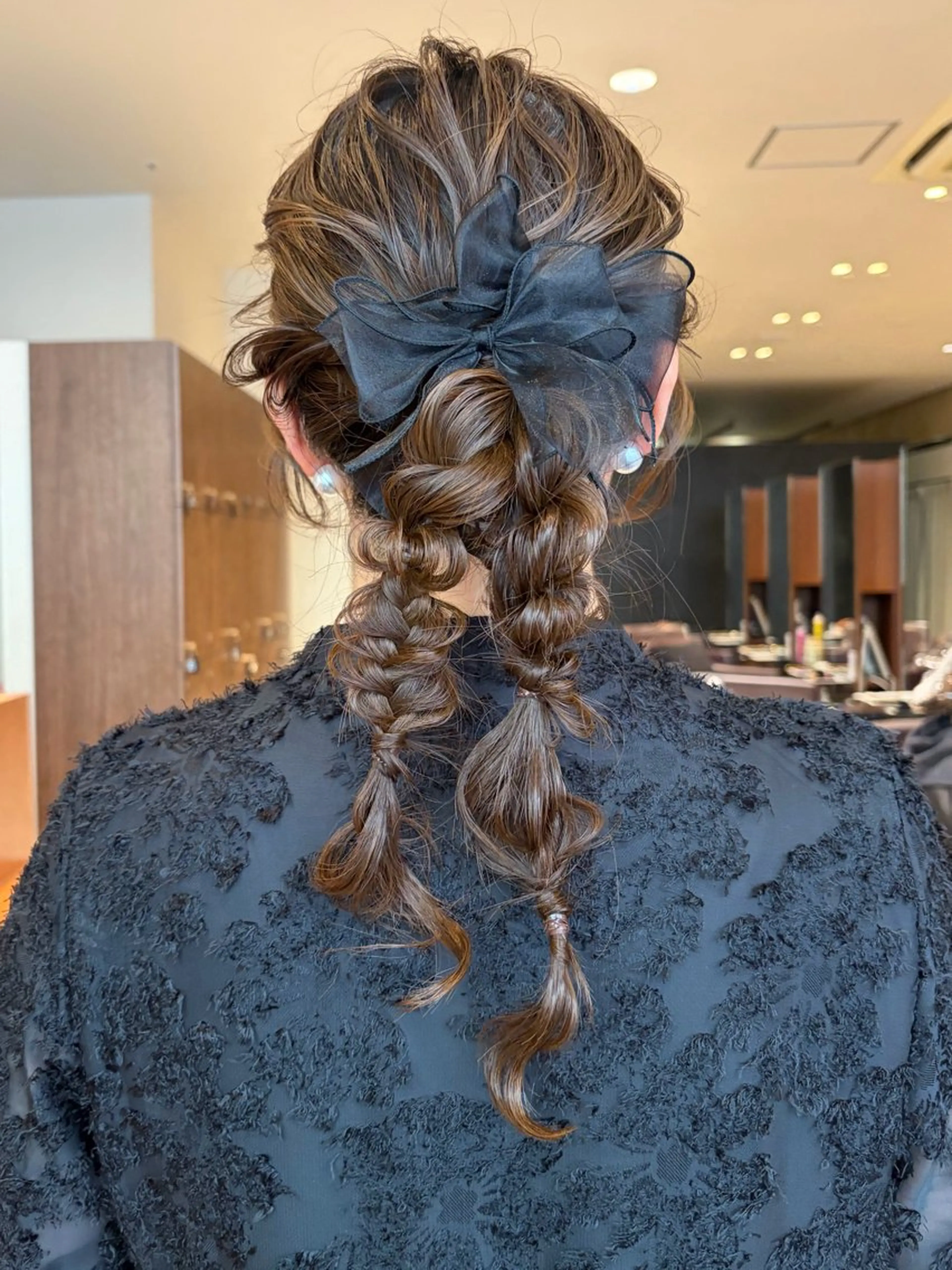 ヘアアレンジ ポニーテール ヘアセット ブリーチ/縮毛/ レイヤー🥝ルナのヘアスタイル