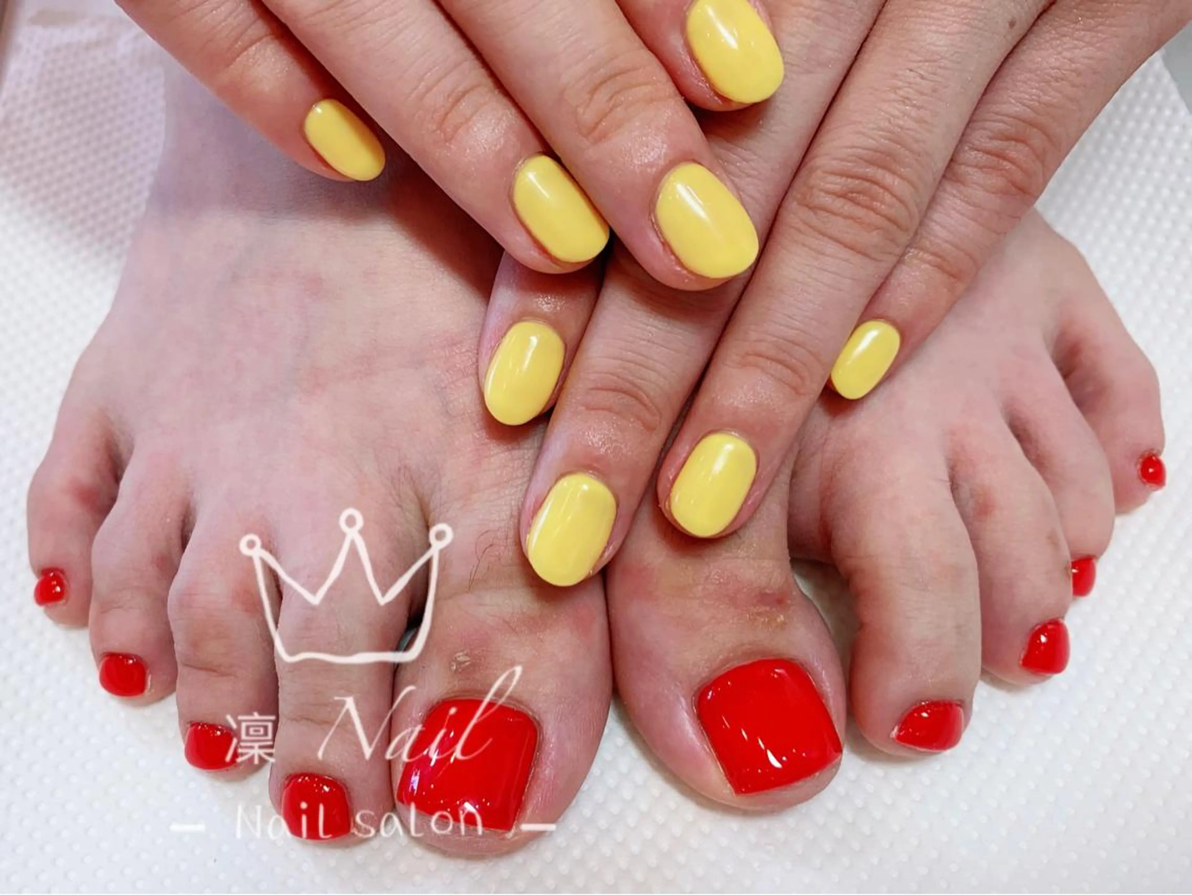 ハンド💅フット🦶ワンカラーセットコース（オフ別料金)の写真