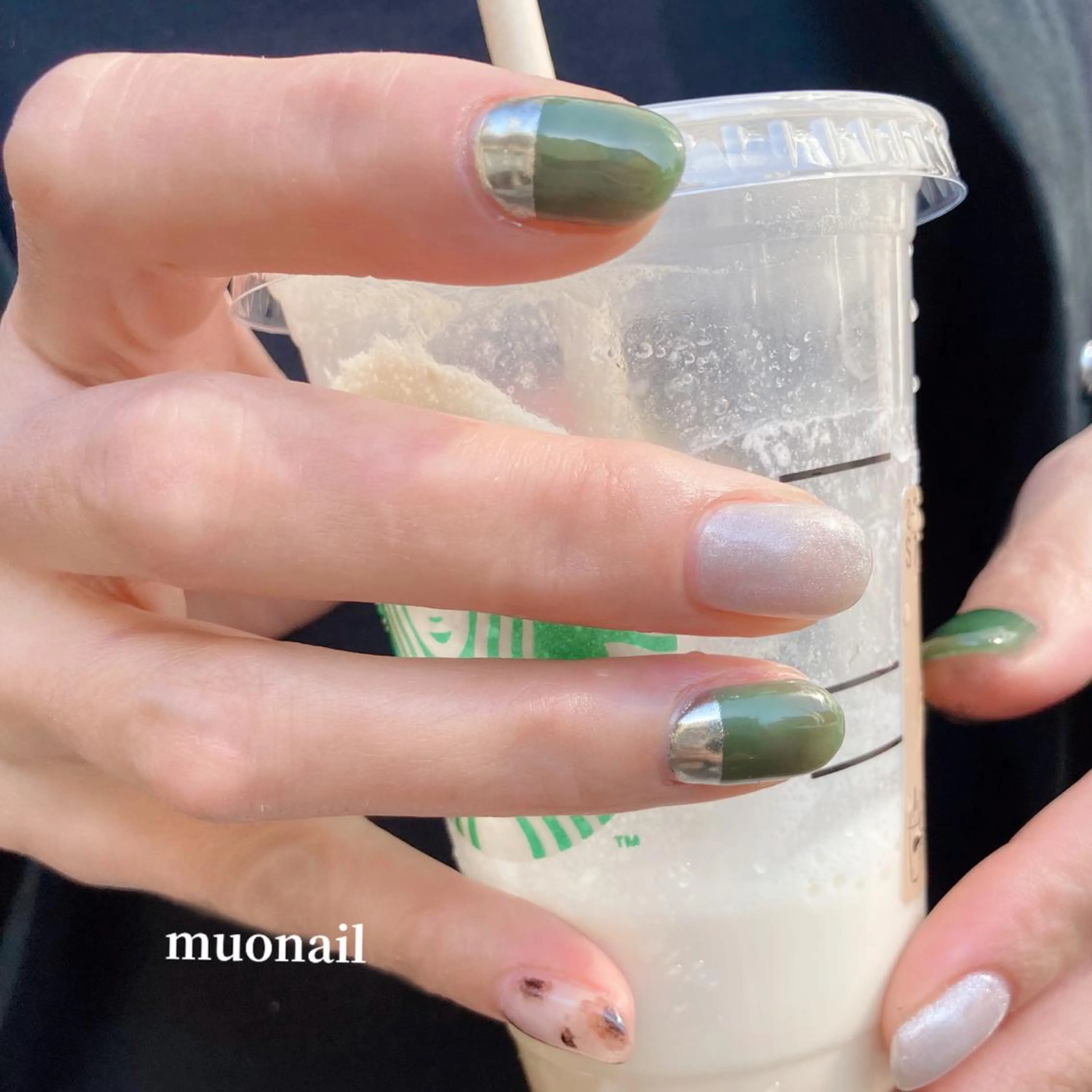 ネイル アニマル柄 マグネットネイル 中川 ほののネイルデザイン