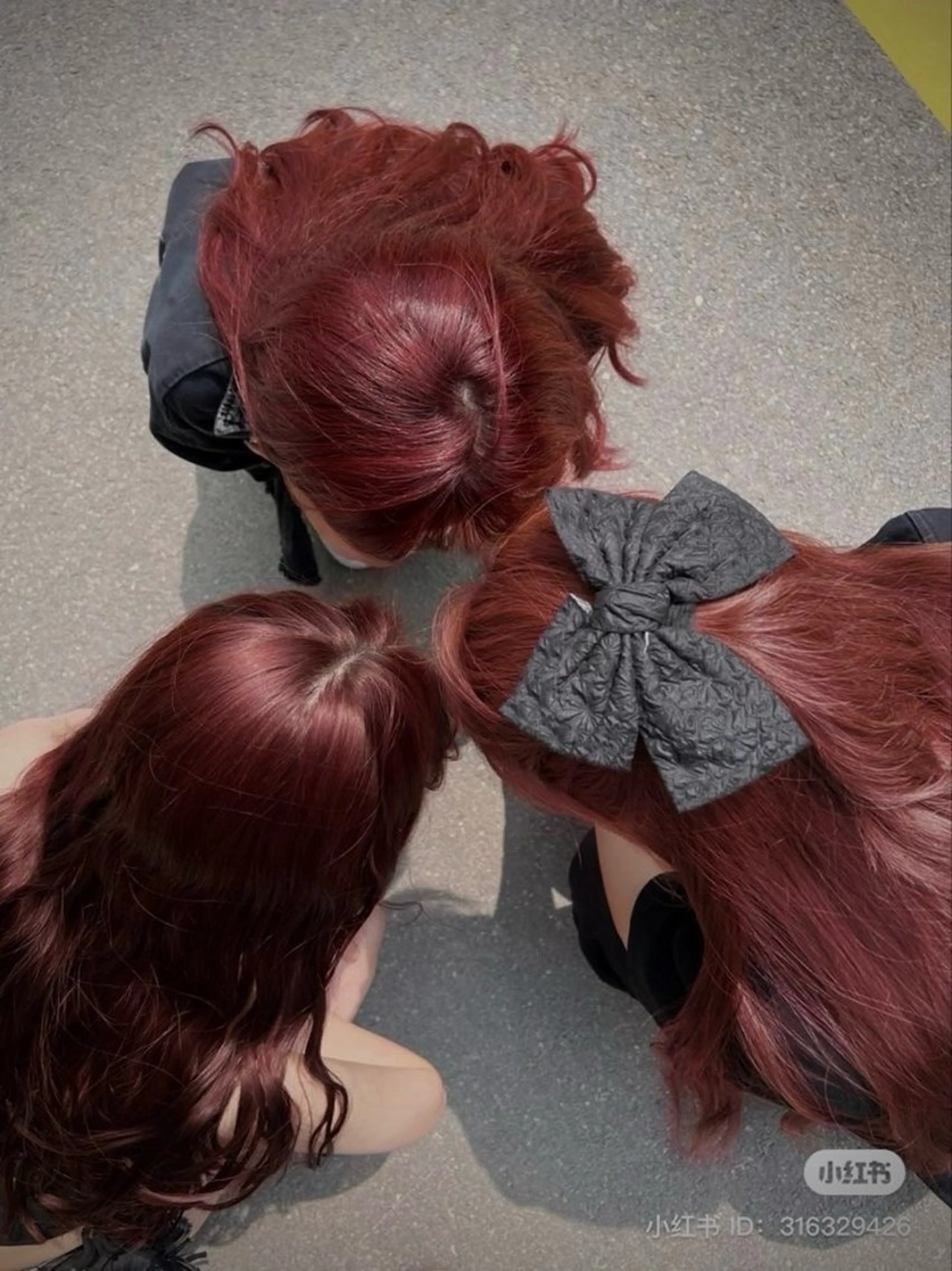 セミロング カラー ヘアアレンジ ケアカラー ヘアカラー ヘッドスパ ヘアセット 中韓🇰🇷暖色/ ワインレッド/らいるのヘアスタイル