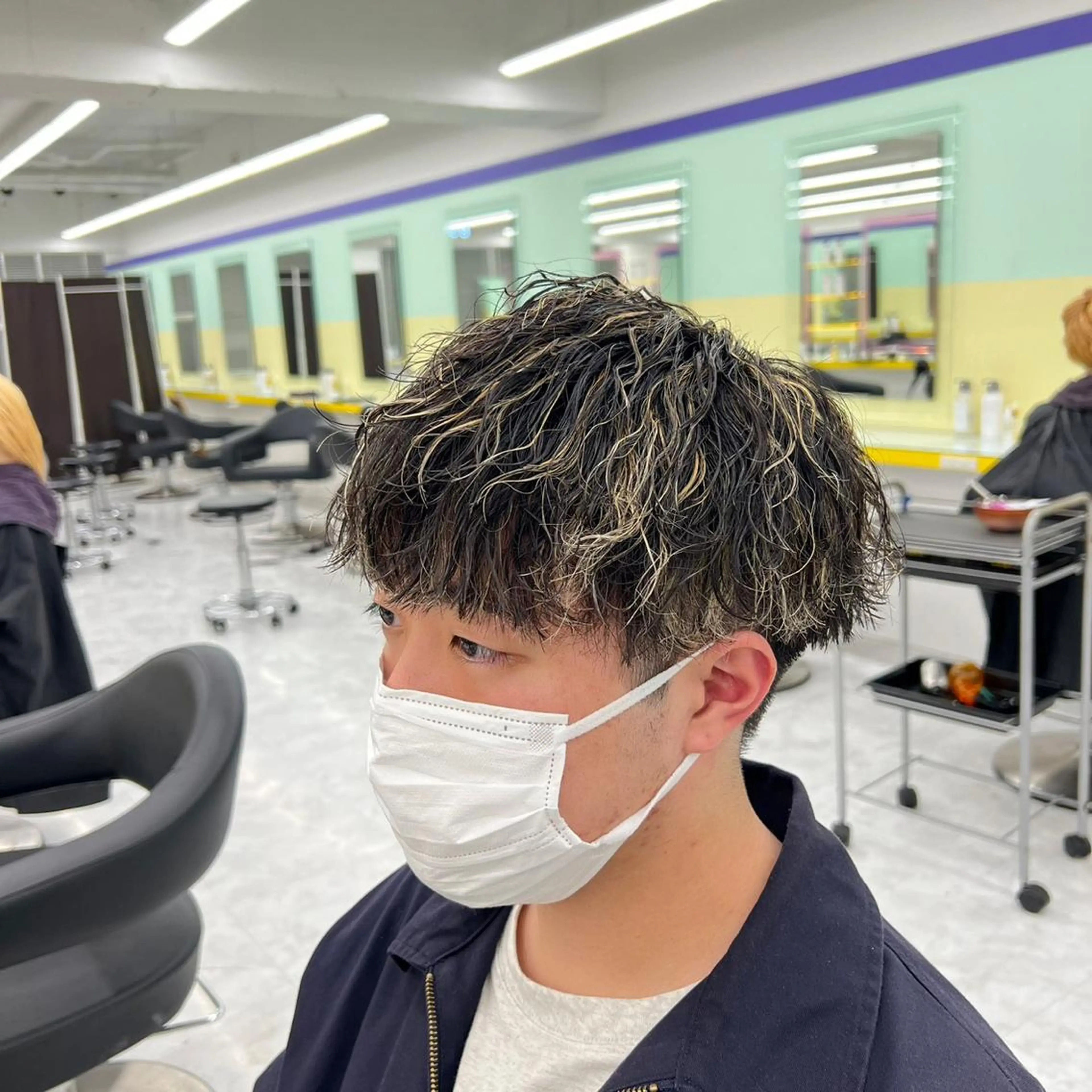 カラー パーマ メンズ 大人っぽ♡上品な暖色 ♡ブリーチなし♡のヘアスタイル