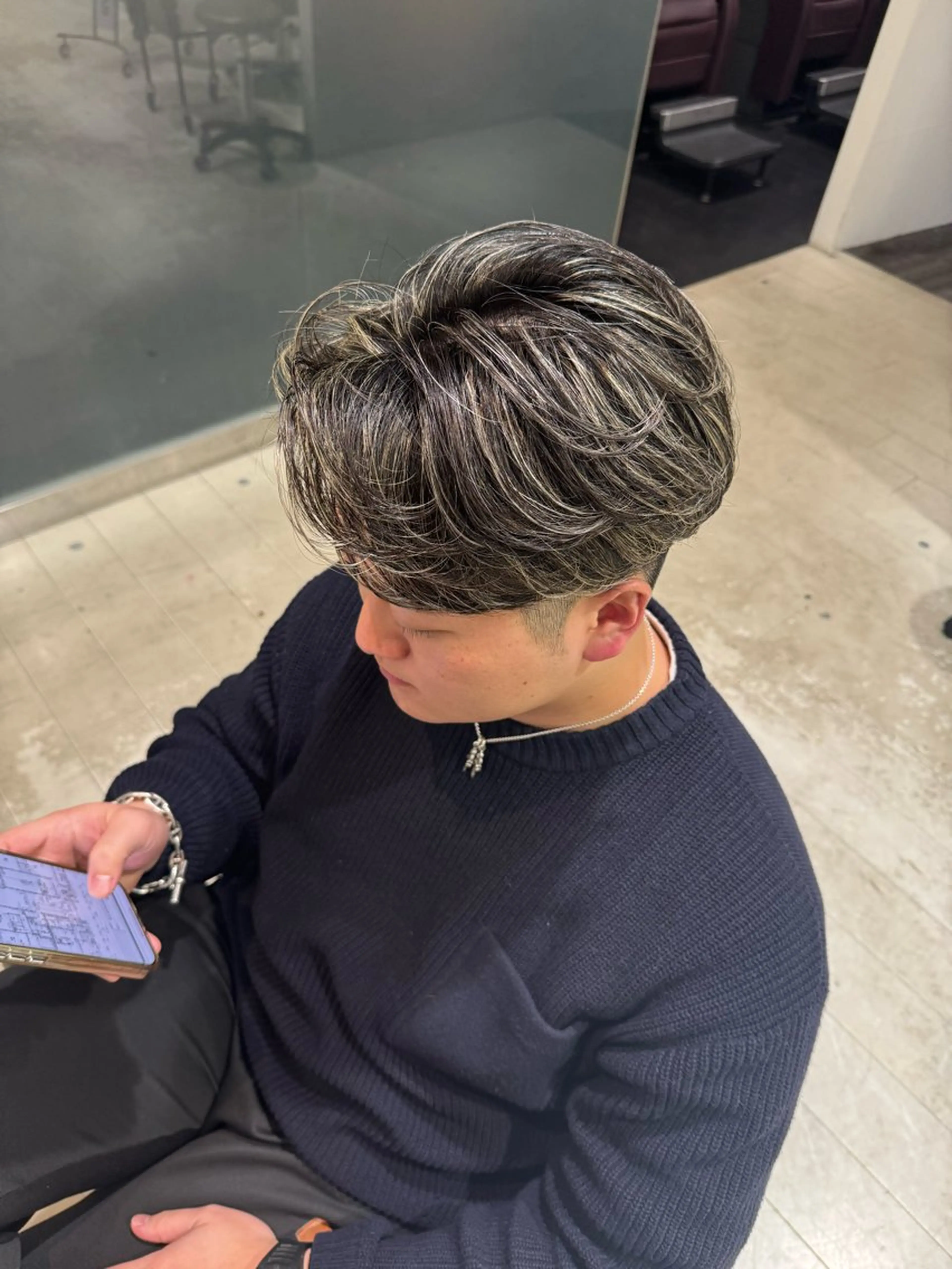 ショート カラー メンズ GO TODAY 心斎橋edel店所属・白髪ぼかし/髪質 改善/KOMORIのヘアスタイル