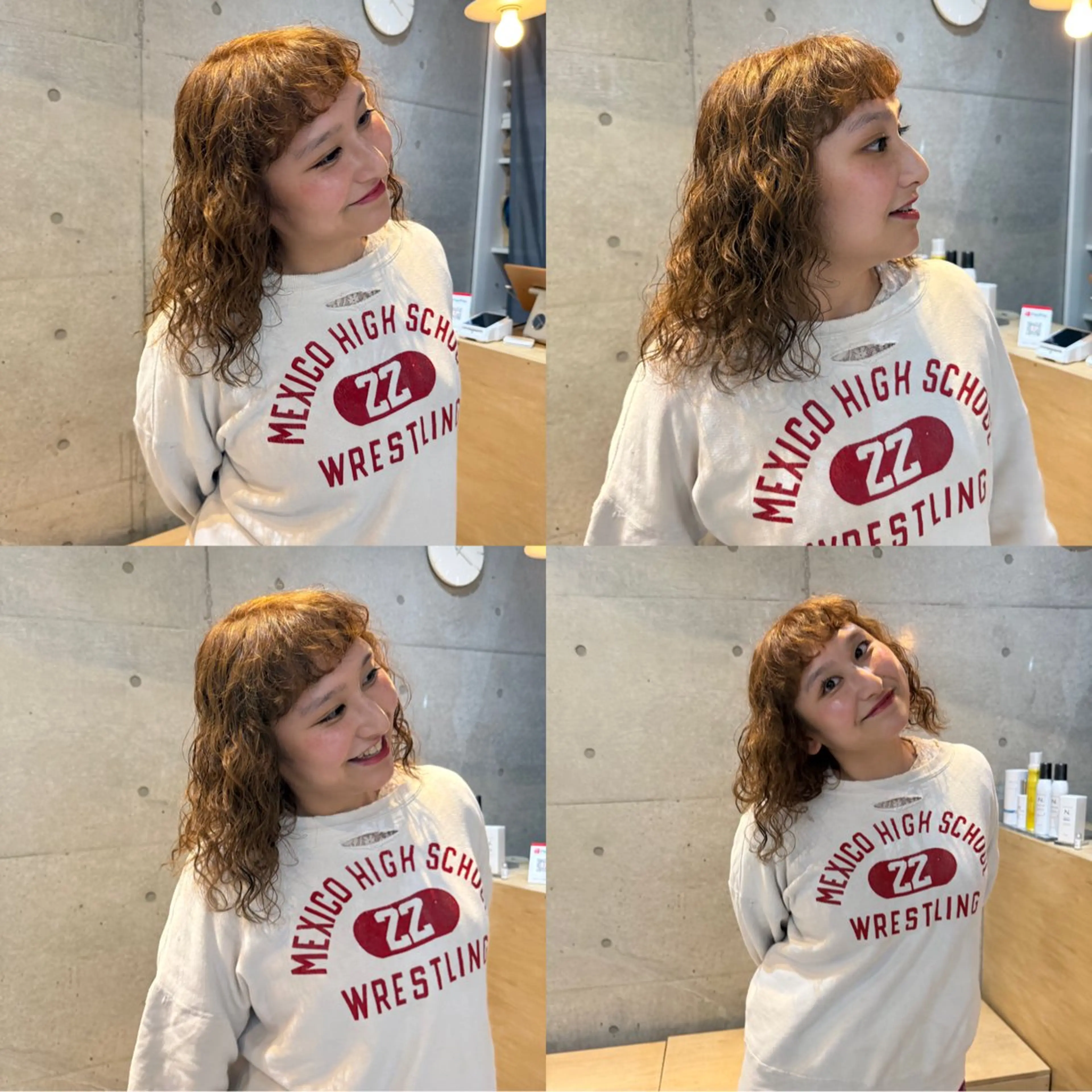 ミディアム カット ヘアカラー パーマ トリートメント デジタルパーマ ウェーブパーマ/神野のヘアスタイル